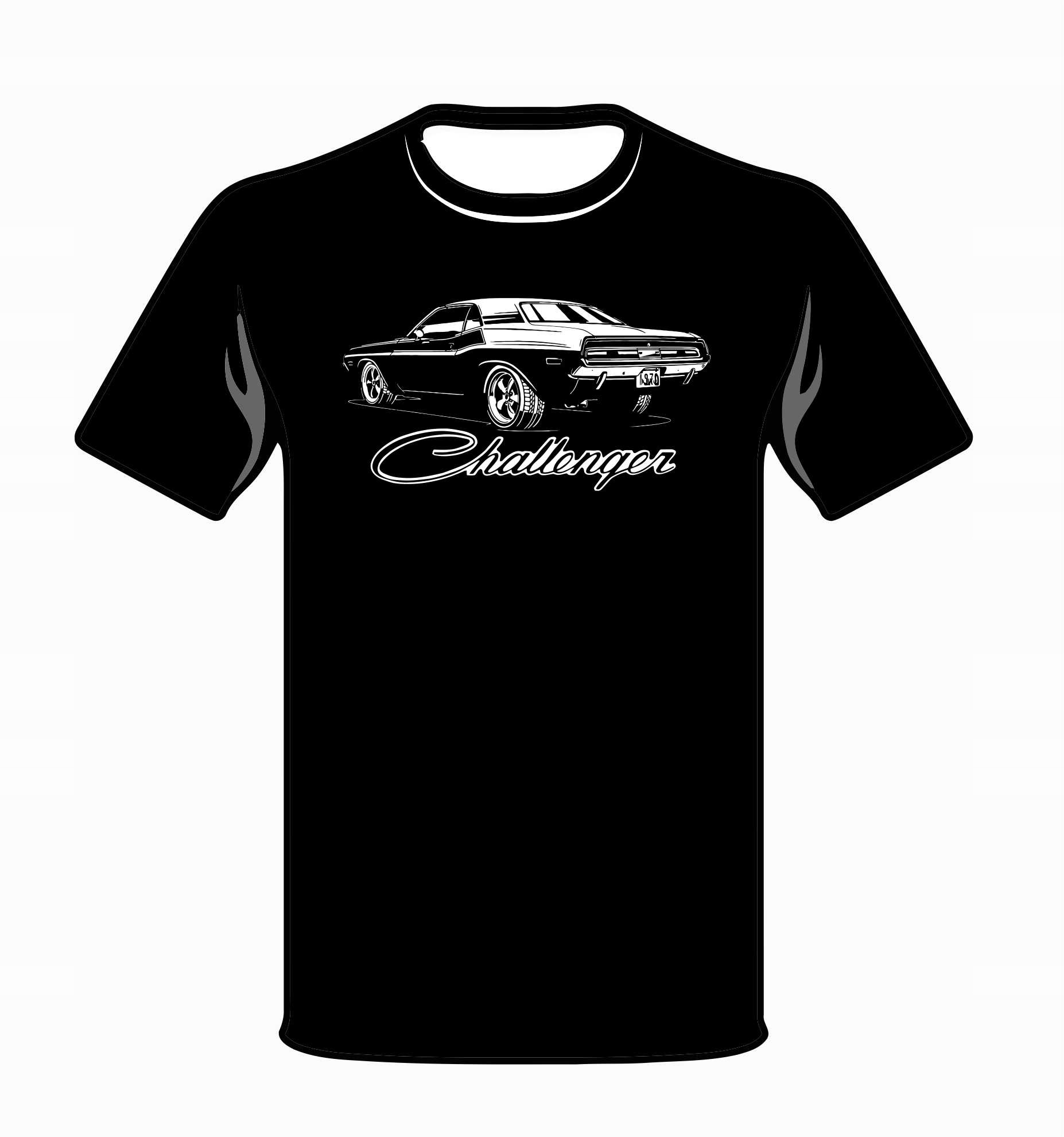 Футболка с принтом dodge Challenger 1970