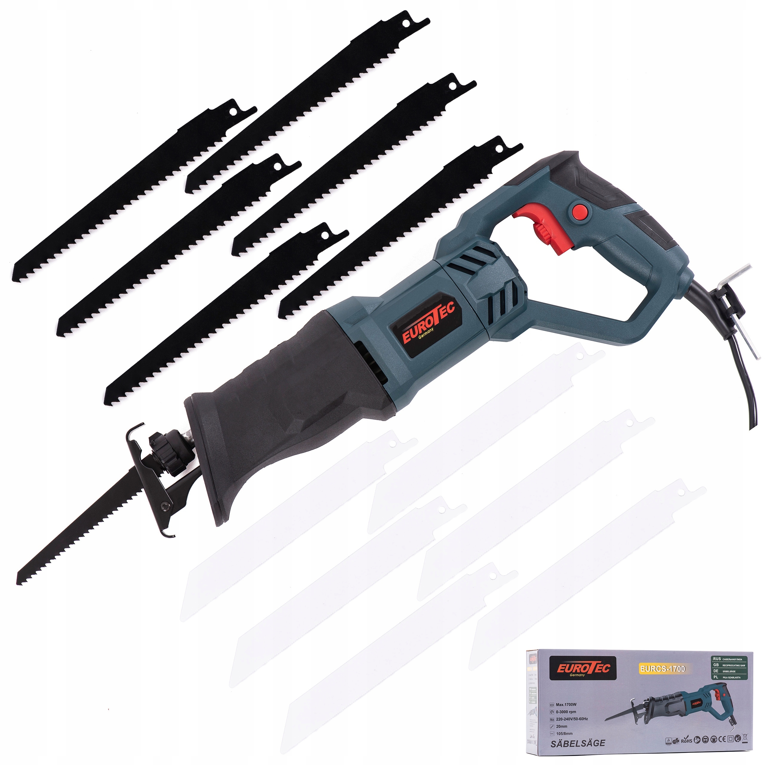 PIŁA SZABLASTA LISI OGON WYRZYNARKA +12 NOŻY MOCNA Waga urządzenia 5.12 kg