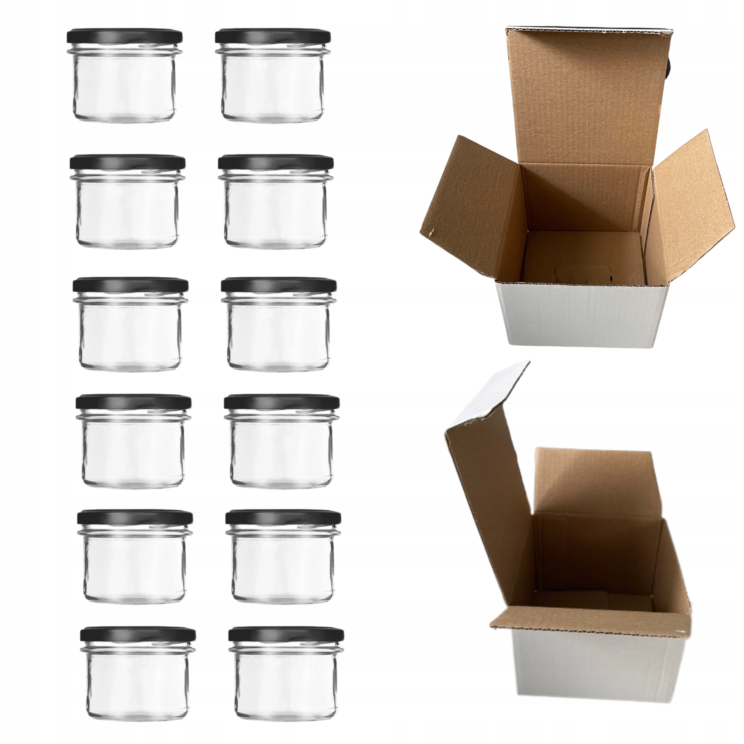 

12x Słoik TO-235ml Szklany do Świec 12x Karton