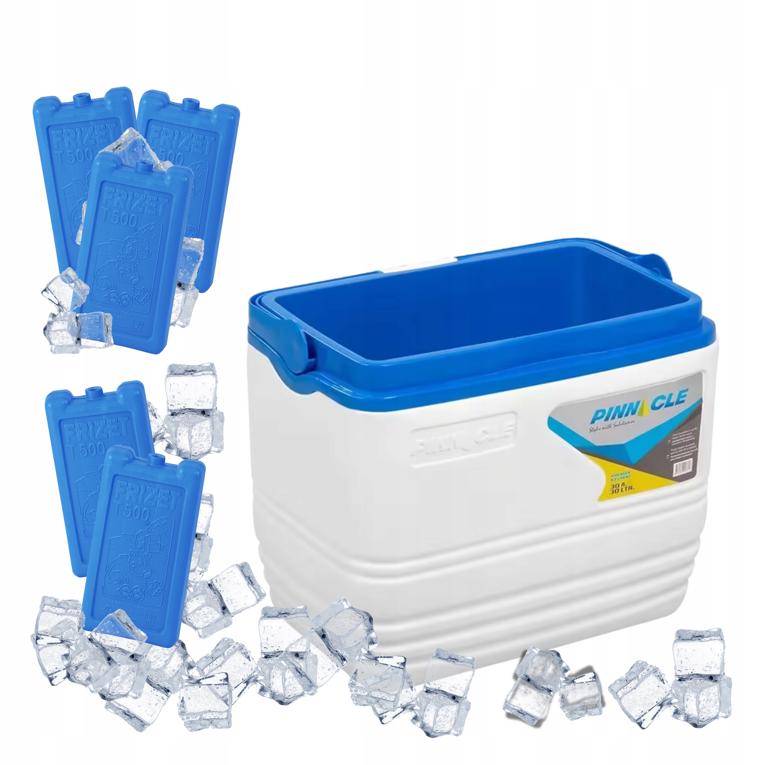 Turistická lednička 30 l Bílá Pinnacle Voyager 5 mrazicích vložek 500 ml