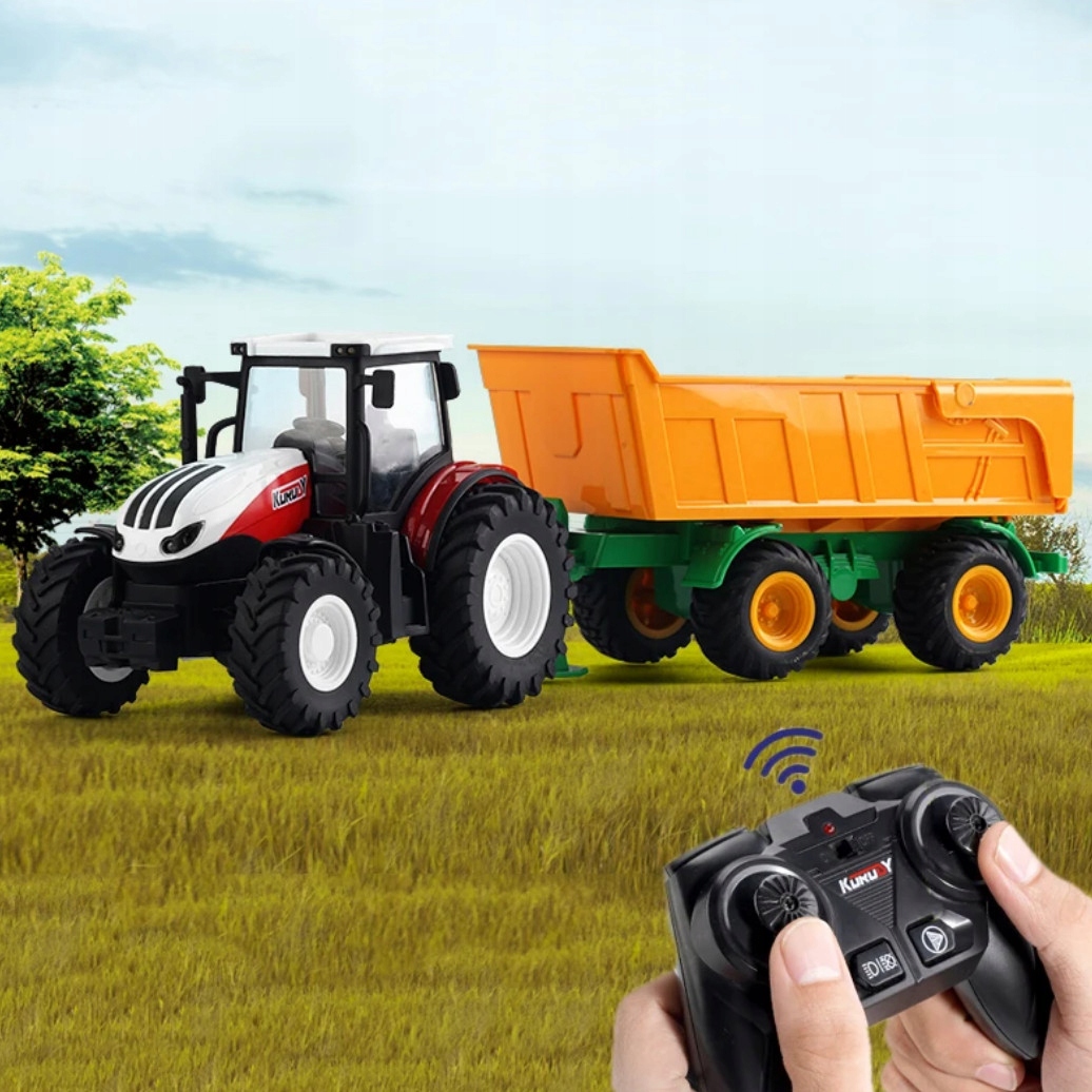 DUŻY TRAKTOR ZDALNIE STEROWANY CIĄGNIK Z PRZYCZEPĄ RC PILOT Kod producenta Traktor