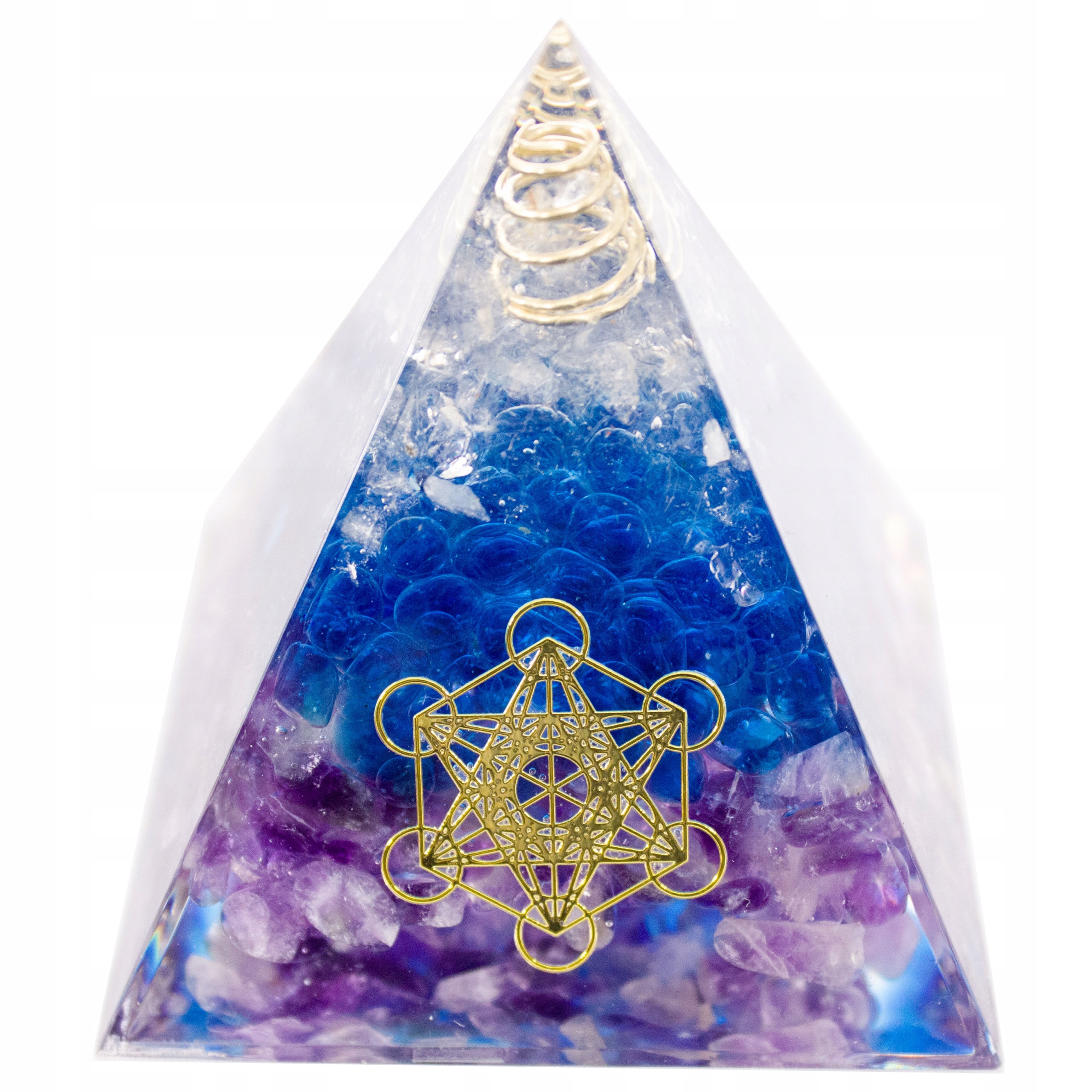 Pyramida Orgonit Zářič Křišťál Horský Ametyst Krychle Metatrona 6
