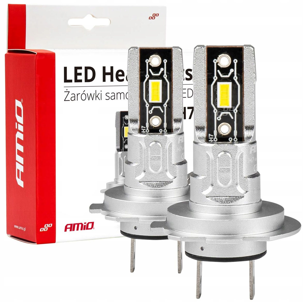 Żarówki Led H7 Amio Rozmiar 1:1 Peugeot 206 207 208 306 307 308 406 407 508