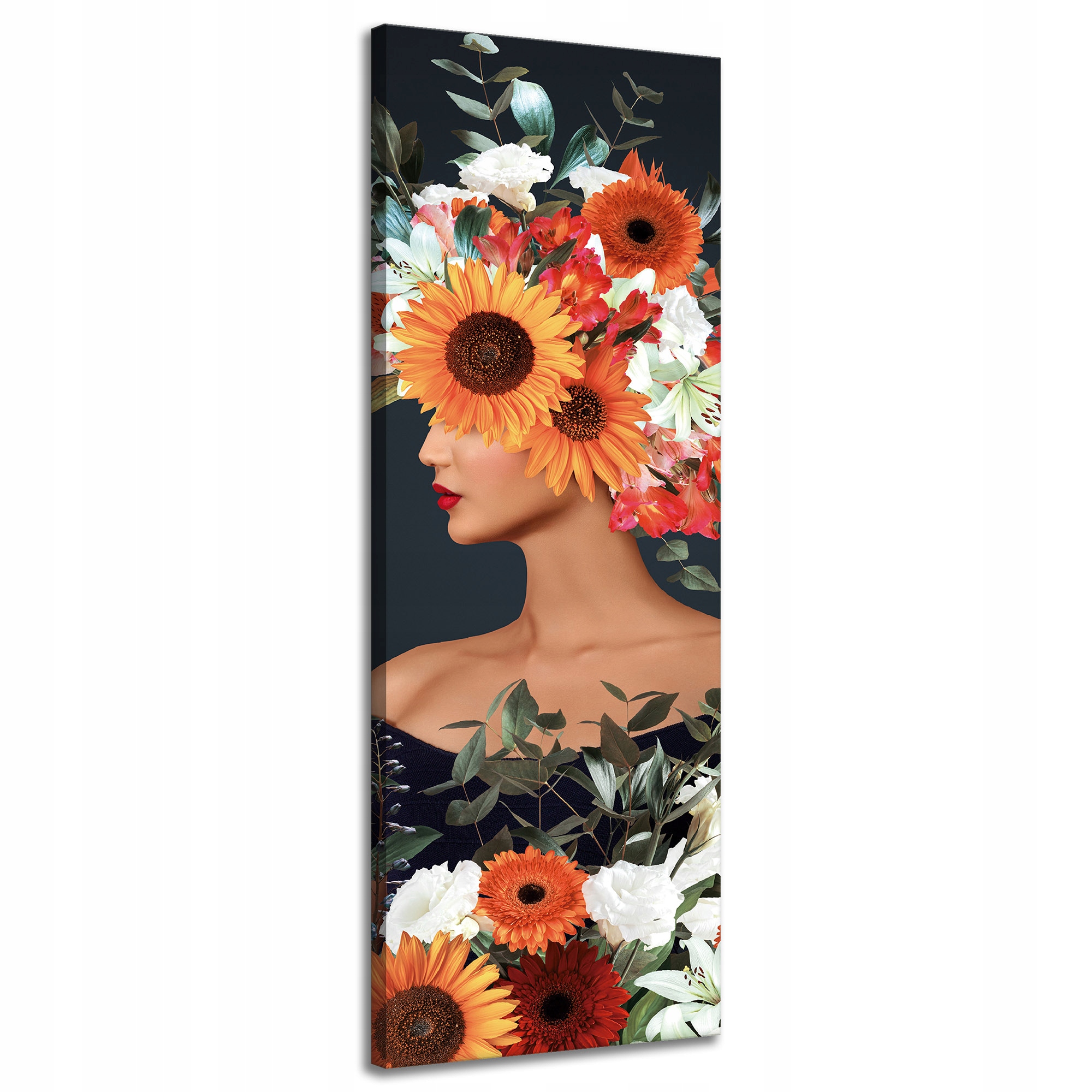 Obraz na plátně Žena Květiny Umění Příroda 40x120 cm Ideální jako dárek