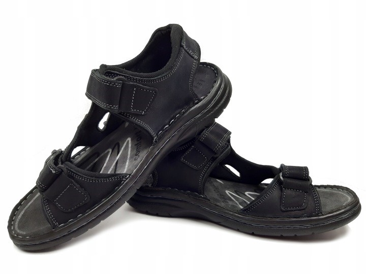 Riko 552 sandály Polské černé letní 40 přírodní kůže