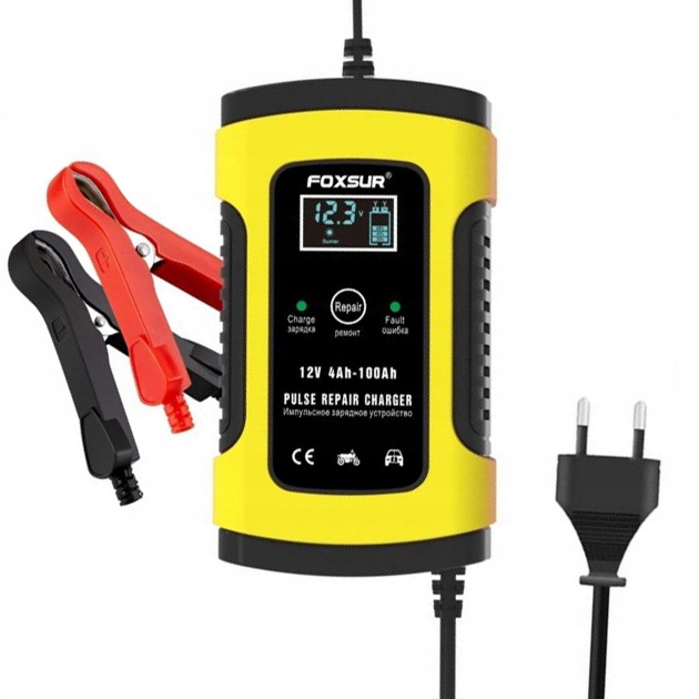 PROSTOWNIK SAMOCHODOWY DO AKUMULATORÓW 12V LCD FUNKCJA NAPRAWY FOXSUR Numer katalogowy producenta Ładowarka mikroprocesorowa