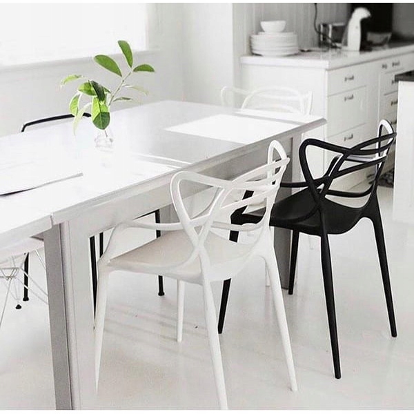 Krzesło Ażurowe Czarne Solidne Fotel LOFT do Domu Kawiarni Wersja PREMIUM Wysokość siedziska 45 cm