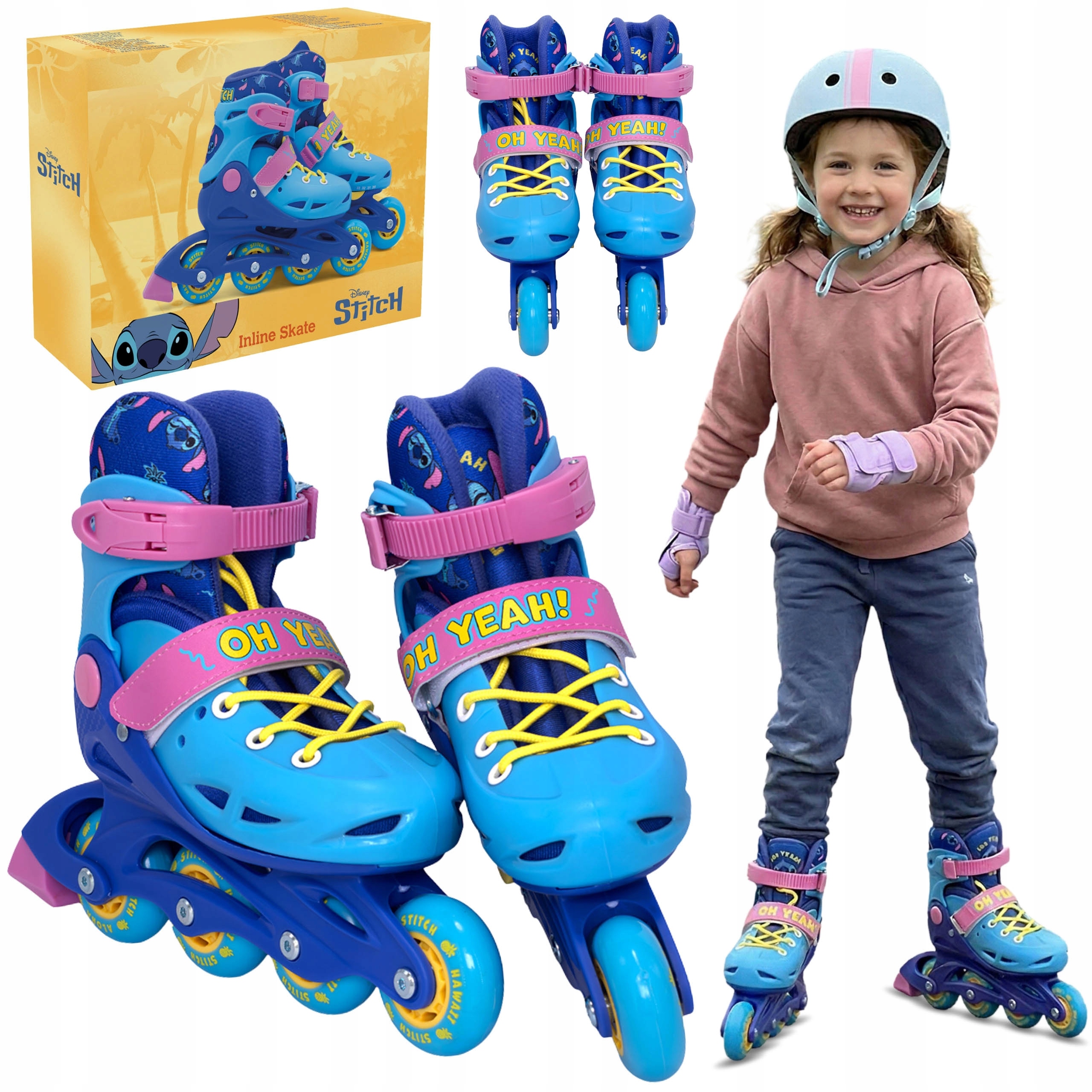 Disney Stitch Rolki dziewczęce Regulowane dla dziewczynki 34-37 Eu