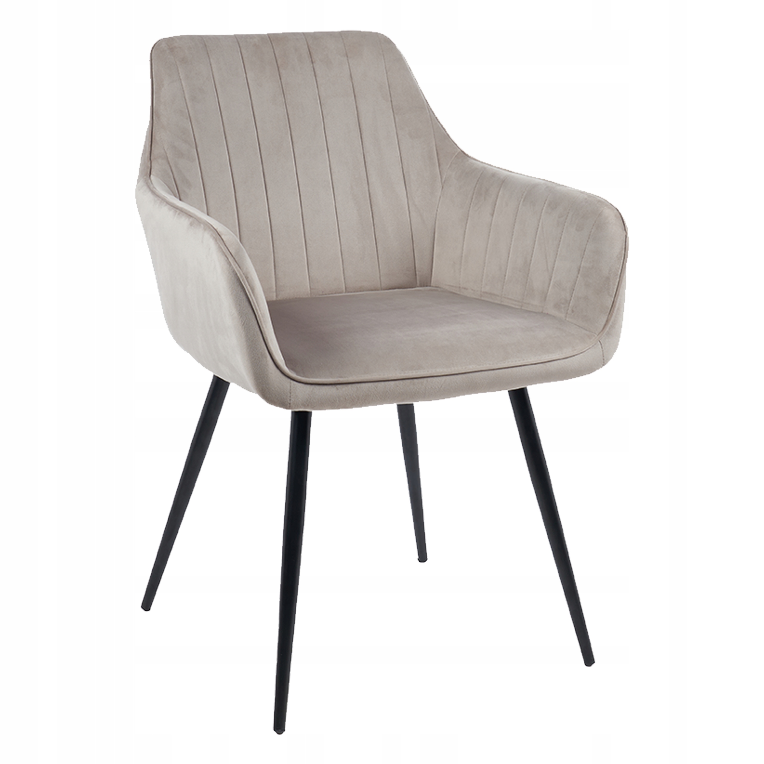 KRZESŁO TAPICEROWANE GLAMOUR FOTEL SALON JADALNIA WELUR MARIA KT203 TAUPE EAN (GTIN) 5909000550537