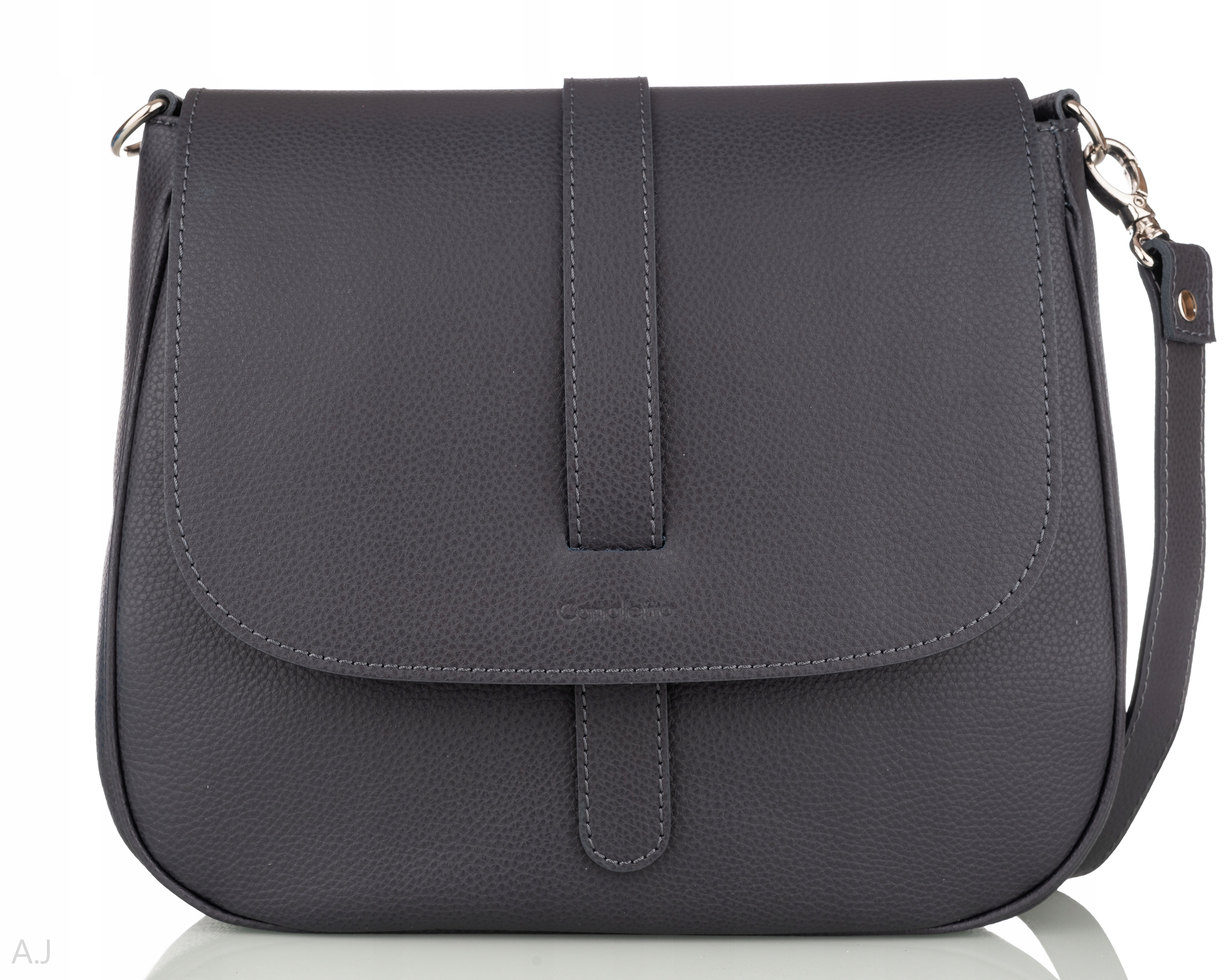 Kabelka z přírodní kůže kabelka přes rameno crossbody elegantní s klopou