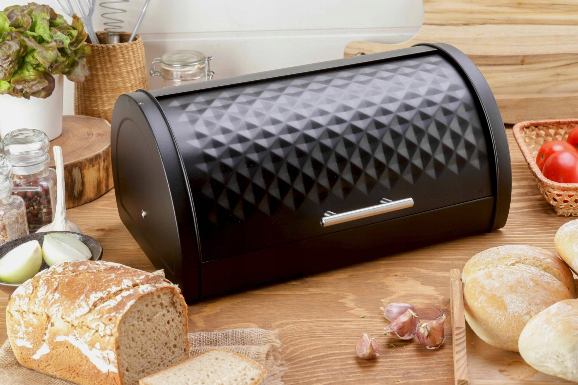 CHLEBAK METALOWY POJEMNIK NA PIECZYWO CZARNY Kod producenta 1630