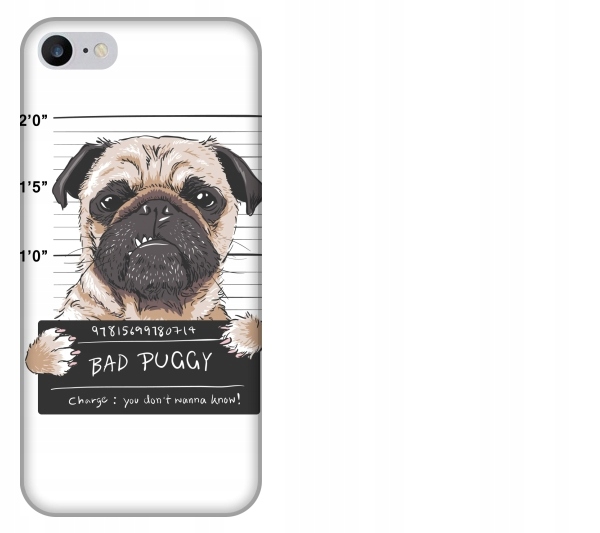 

Etui pokrowiec iPhone 7 Bad puggy Badass pug