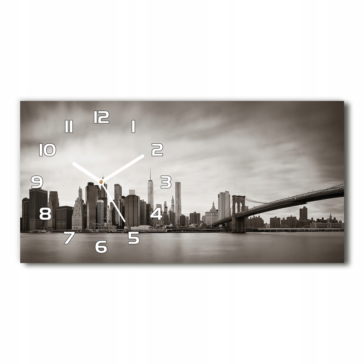 

Zegar ścienny szklany Manhattan Nowy Jork 60x30 cm