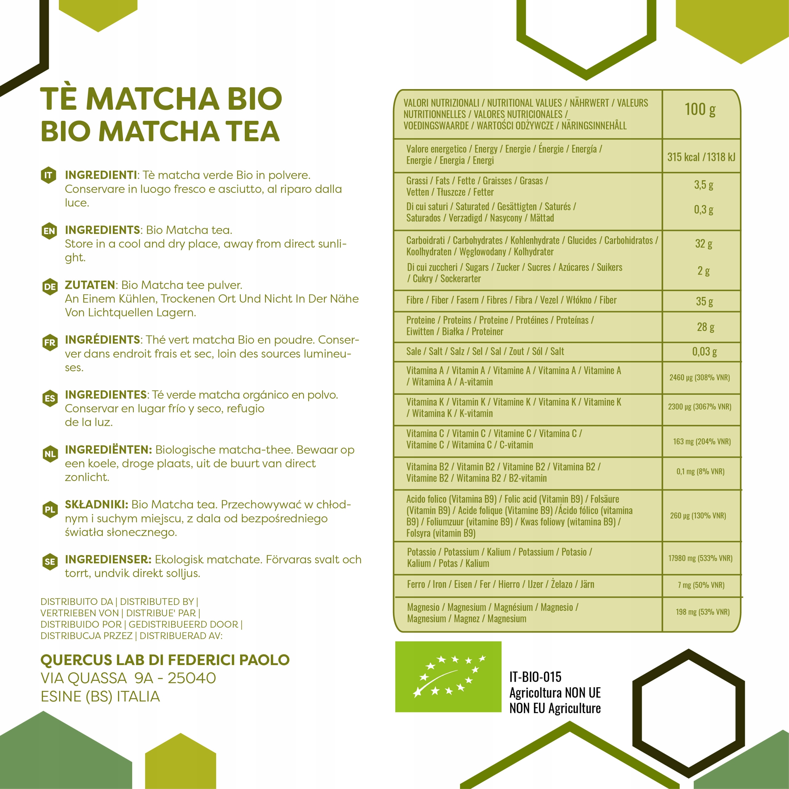 Japoniška matcha arbata premium, bio ir lattei Erbotech 100 g
