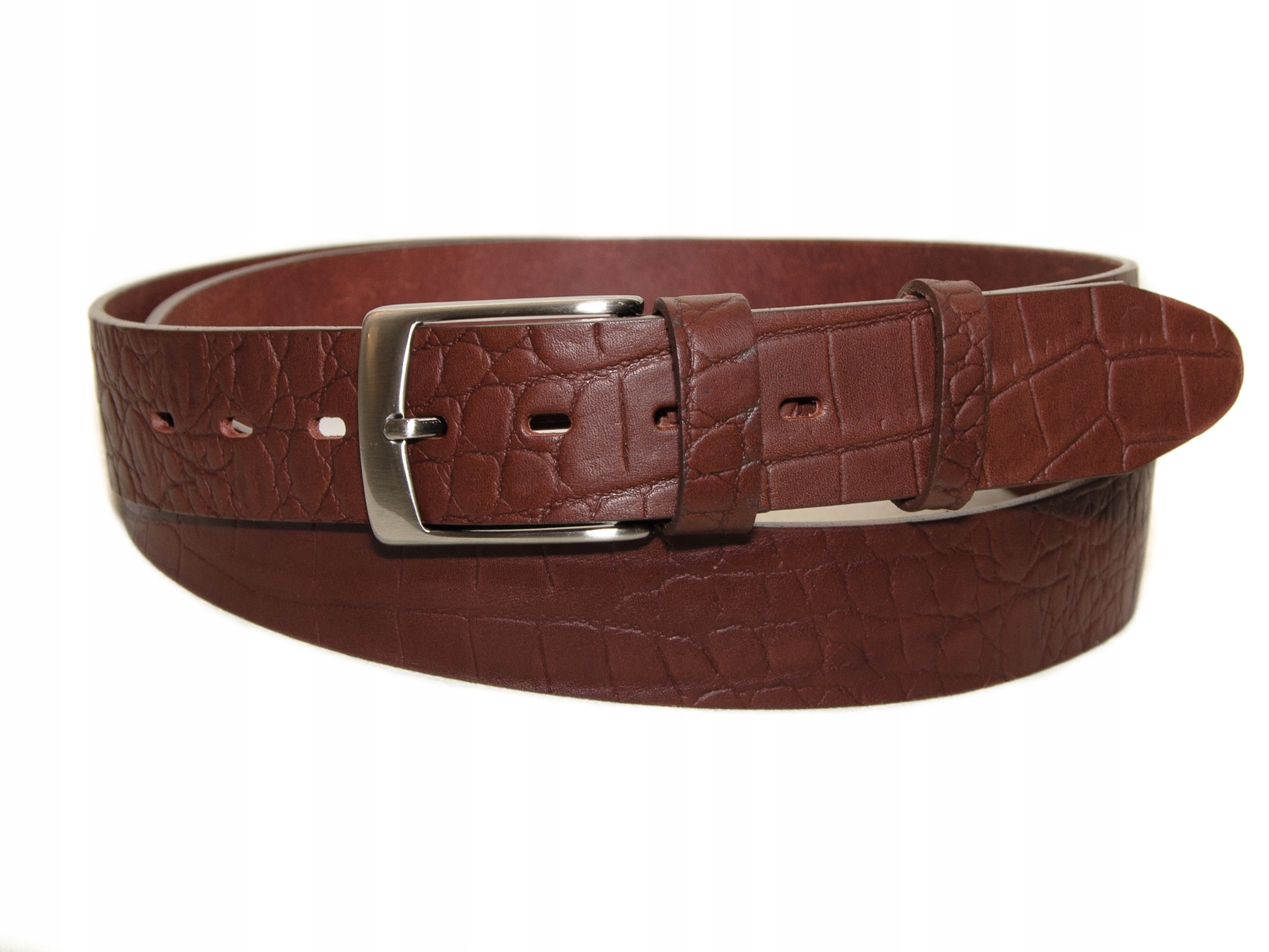 

XXXL Pasek Męski Skóra Natur. Brąz - Rozmiary