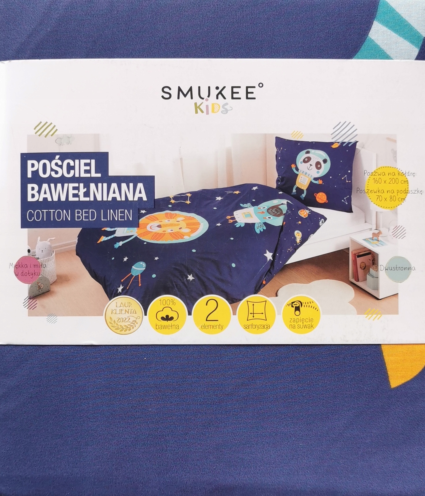 

Pościel Bawełniana 160x200 cm dziecięca kosmos