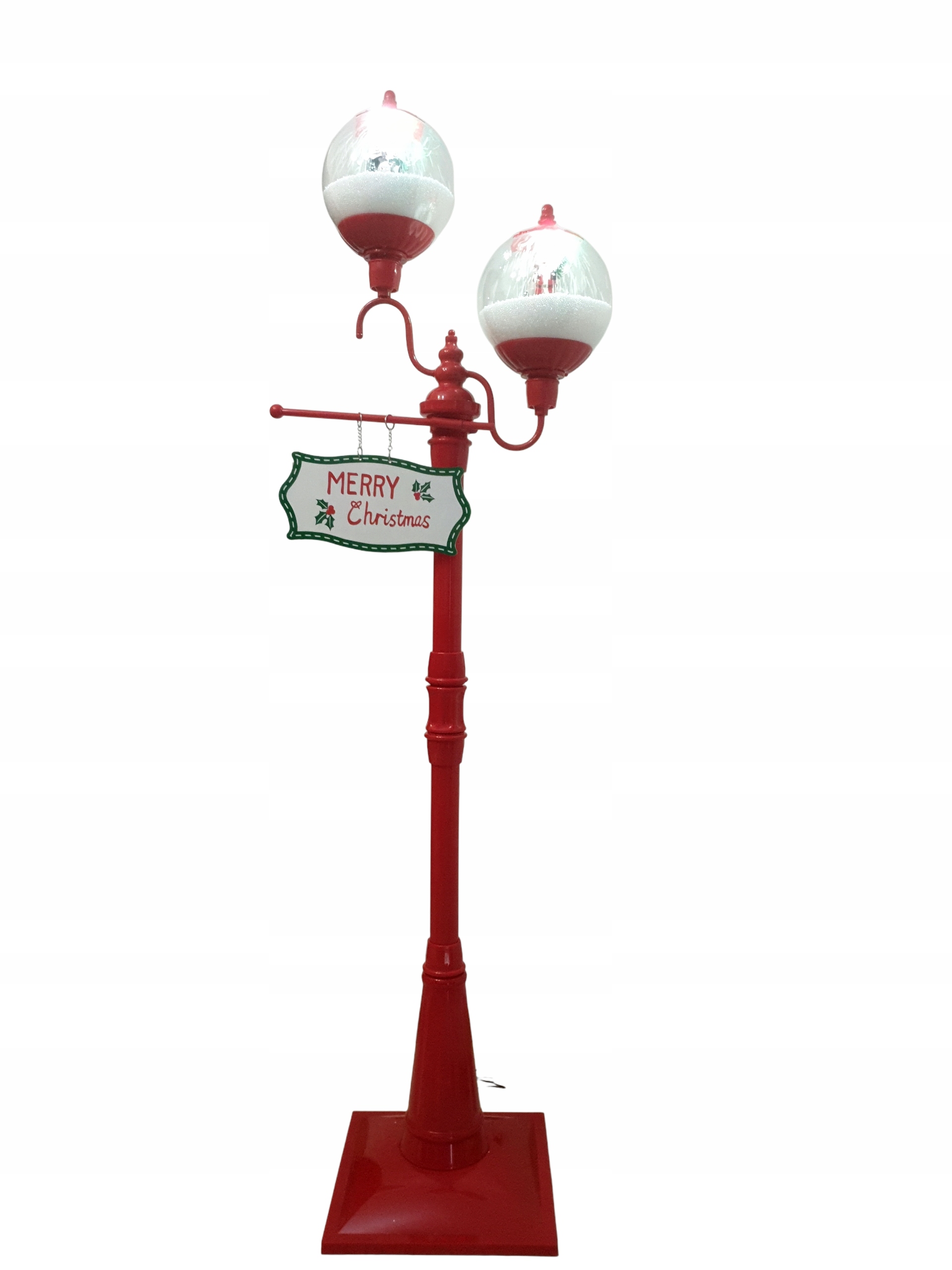 Vianočný lampáš 186 cm Pouličný lampáš Vianočná snehová hudba