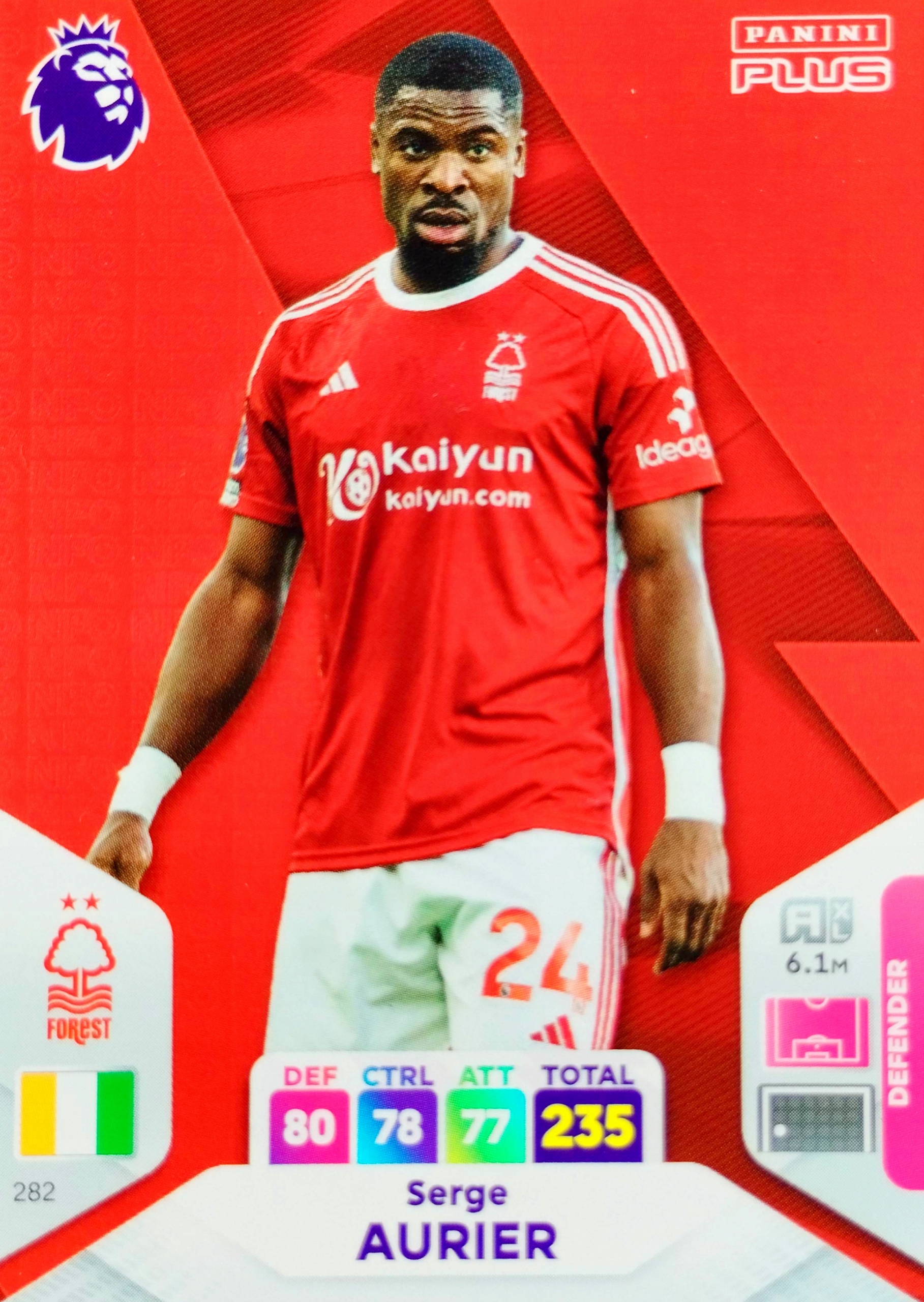 Panini Premier League 2024 Plus 282 Serge Aurier Nottingham Forest
