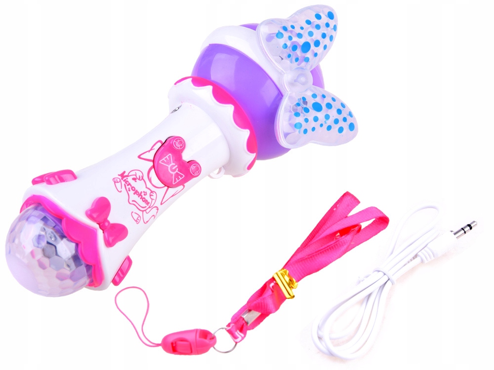 RÓŻOWY MIKROFON KARAOKE DZIECIĘCY /10 MELODII EAN (GTIN) 3577056012150