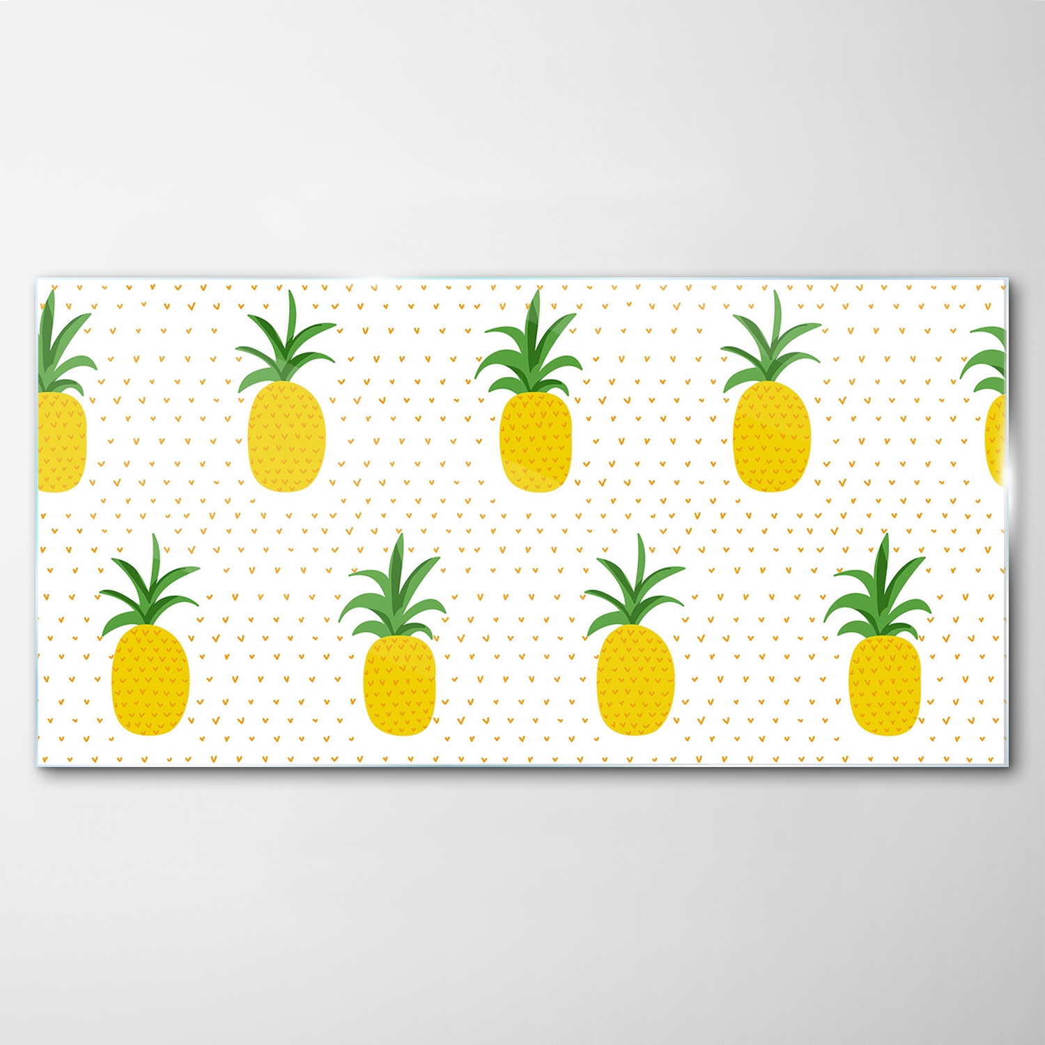 Tvrdený sklenený obraz Ananás Ovocie Stena 100x50