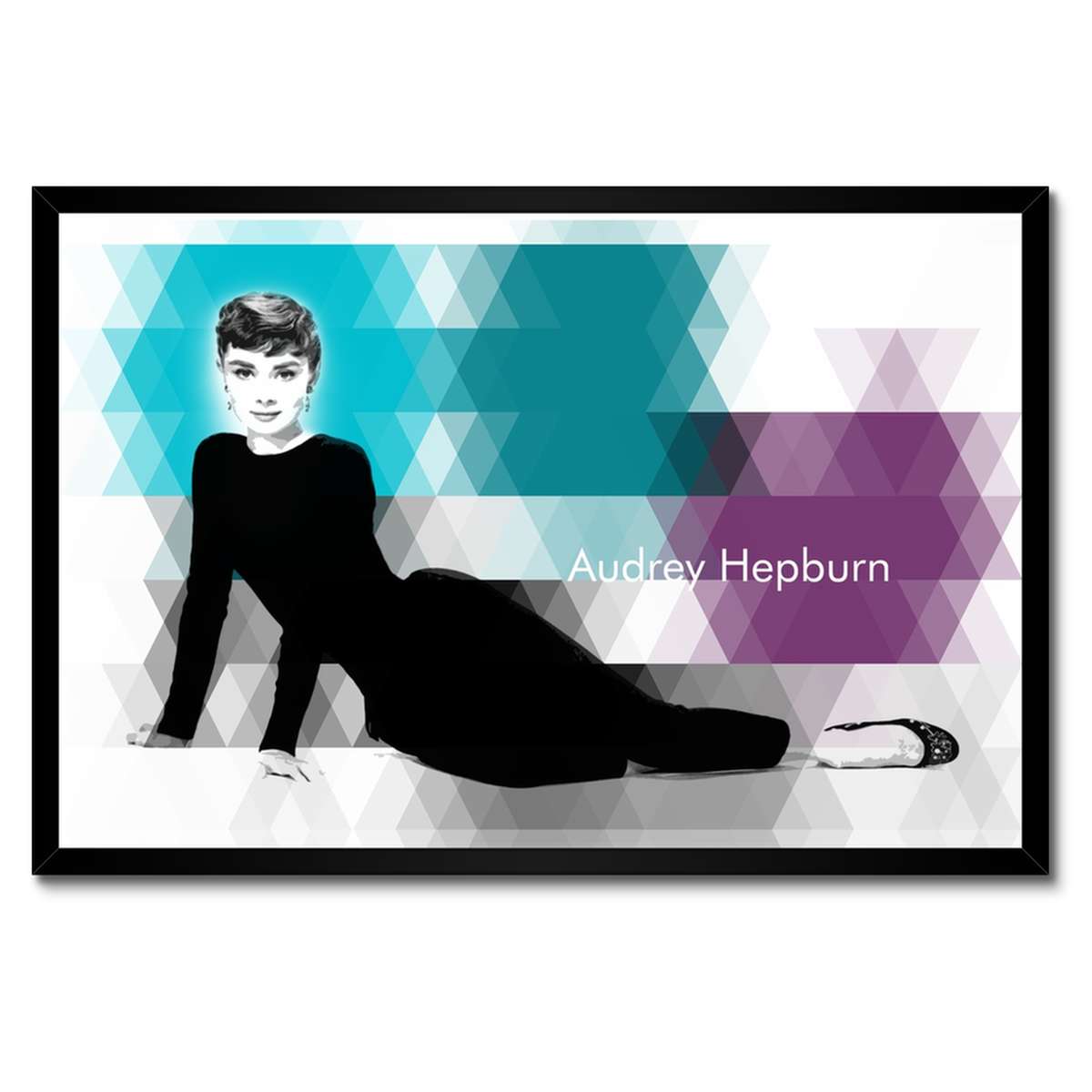 Plakáty v rámu 60x40 Audrey Hepburnová geniální