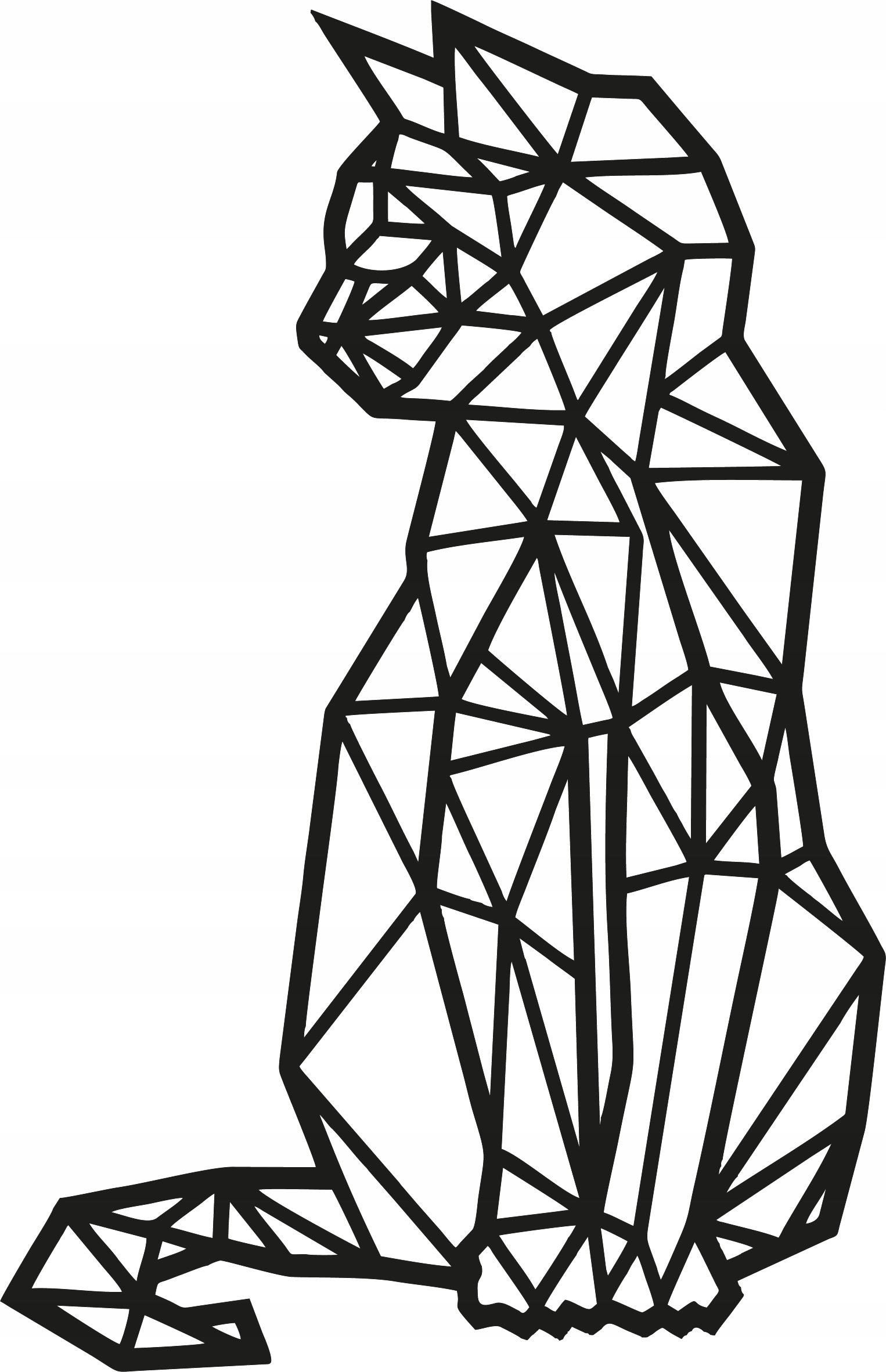 Geometryczny kot obraz panel dekoracja