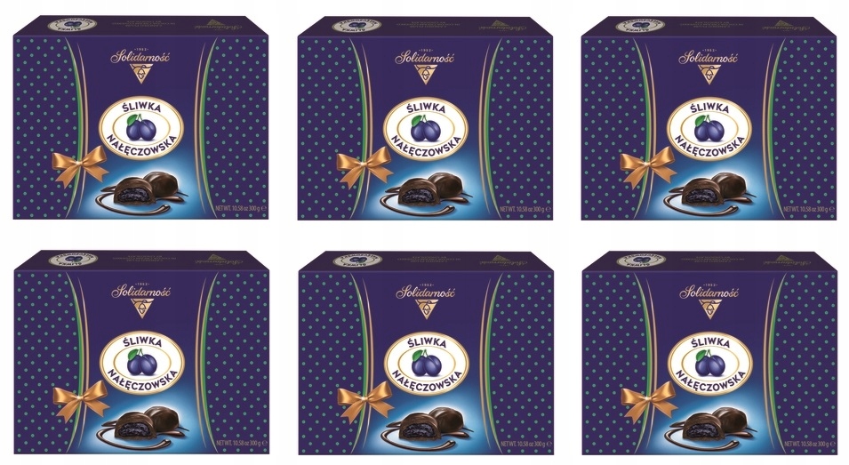 6x 300g Solidarność Cukierki Śliwka Nałęczowska Karton