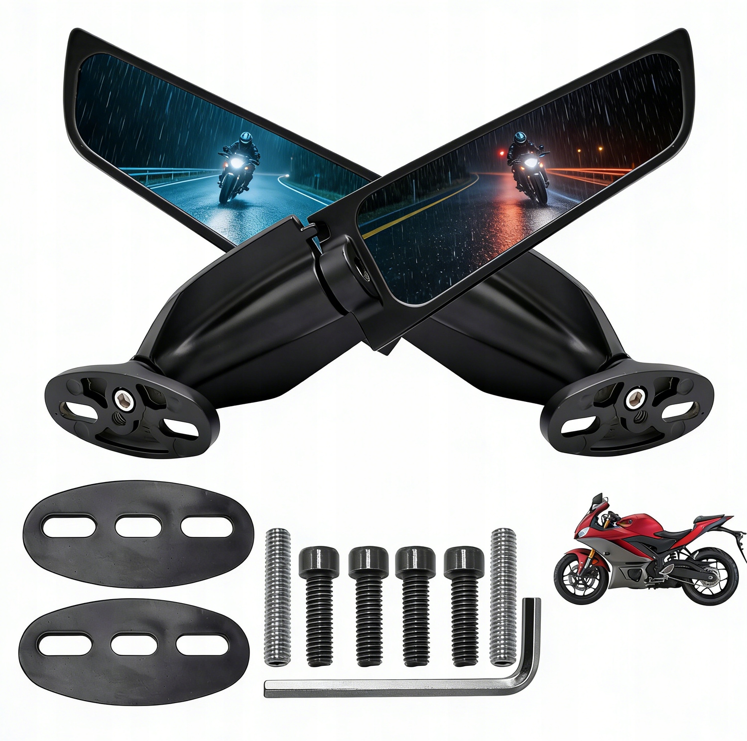 Зеркала заднего вида для YAMAHA YZF R6 R1 R25 R3 R125 R15 2шт