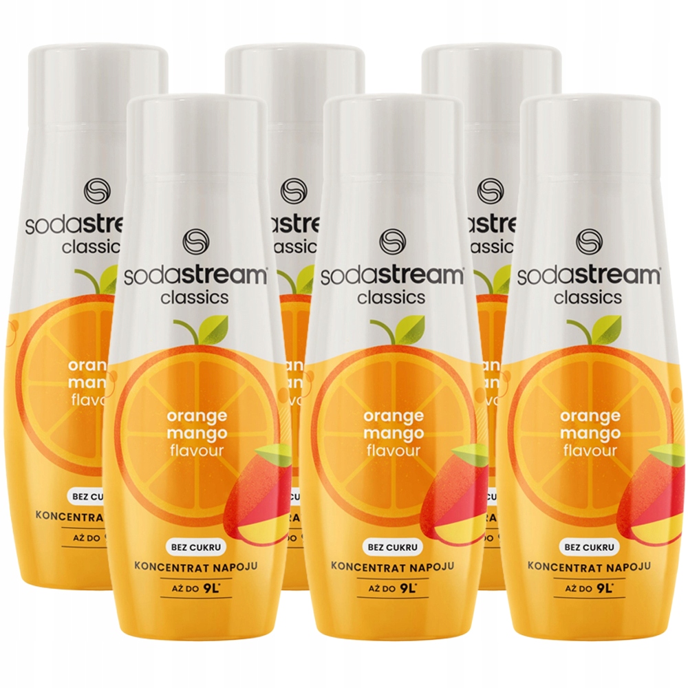 Sada sirupů do saturátoru Sodastream Pomeranč Mango Bez cukru 6x440 ml