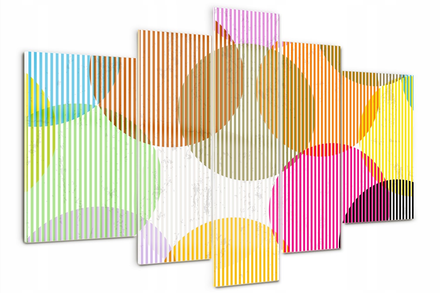 

Obraz szklany tryptyk do sypialni Kolorowe koła