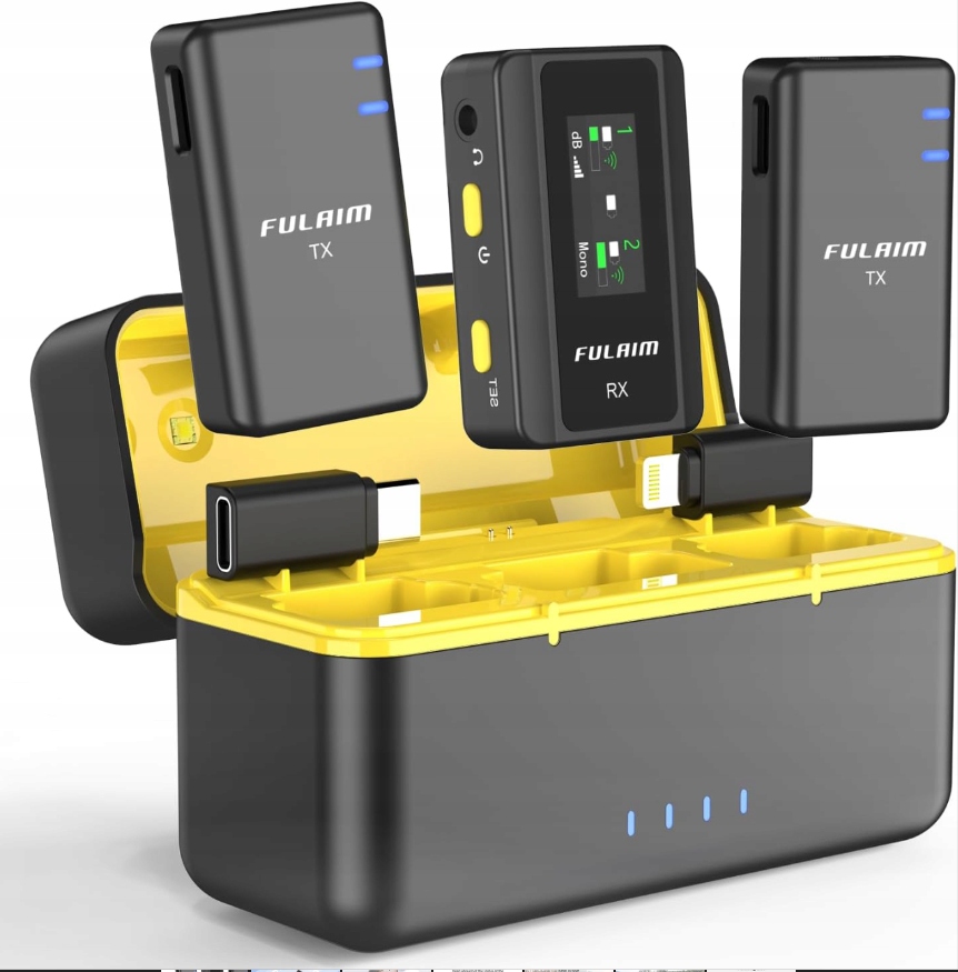 Bezdrôtový Kravatový Mikrofón Fulaim X5 Puzdro 18h 200 m 4G
