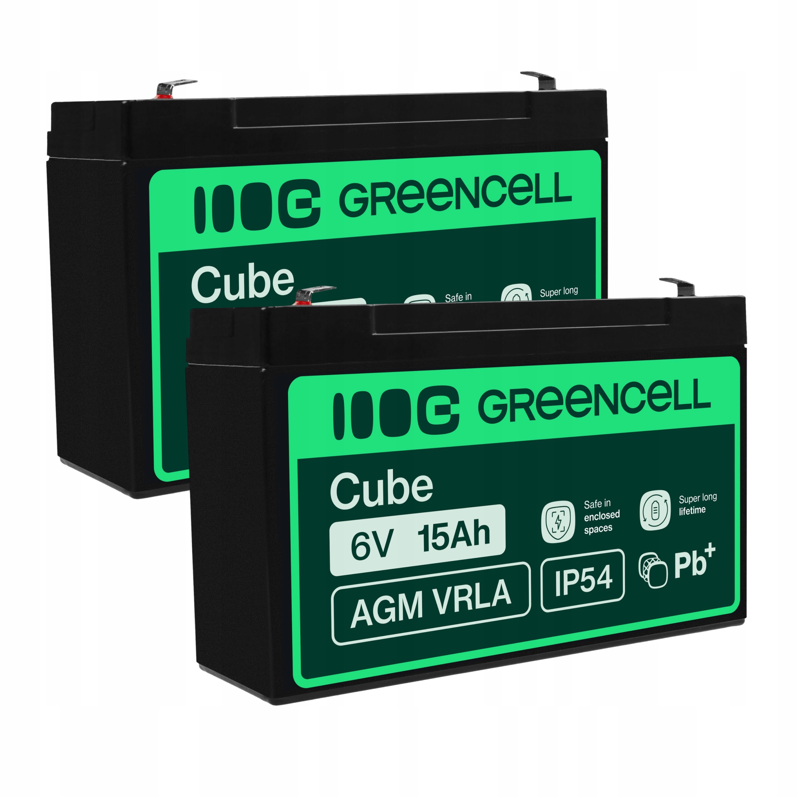 2x Akumulátor Agm 6V 15AH Baterie pro autíčka Hračky Návnadový skútr