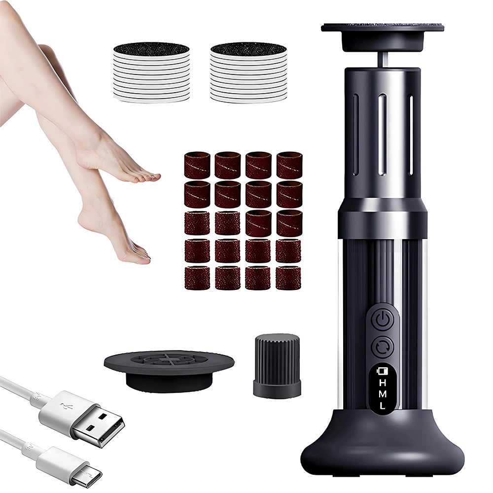 Elektrický Struhadlo Na Paty Bruska Na Nehty Odstraňovač Zrohovatělin Led Usb