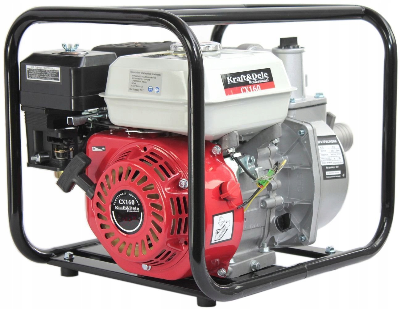 POMPA DO WODY SPALINOWA 5200W MOTOPOMPA 2" cale + WĘŻE + PRĄDOWNICA + OLEJ Producent Mar-pol