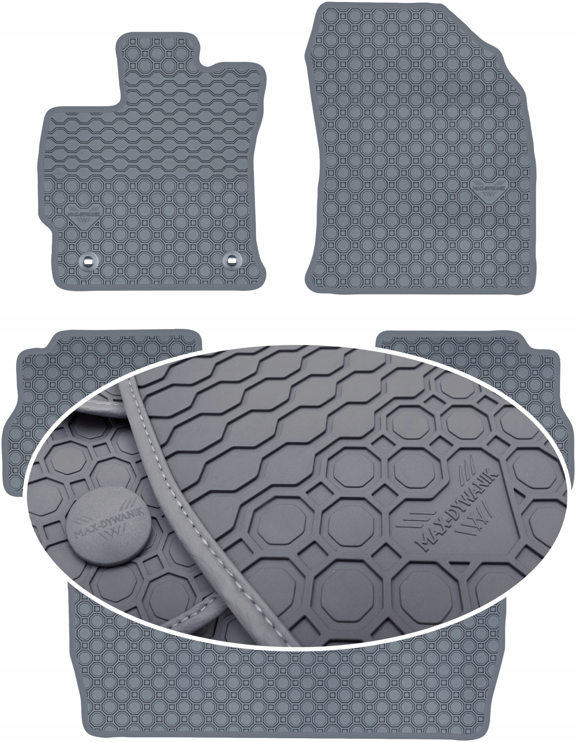Toyota Prius Plus 7os 2012- Koberce Šedé