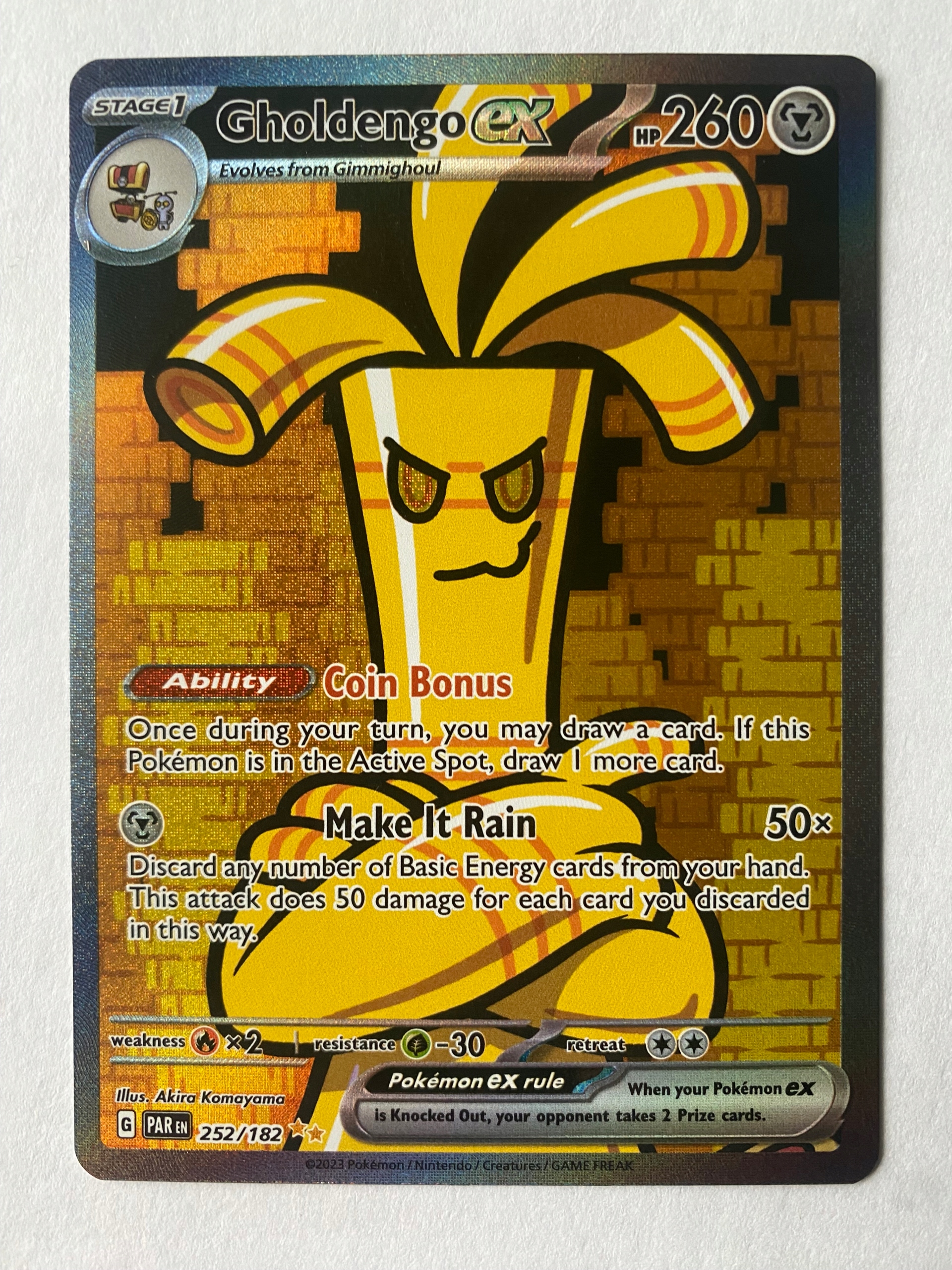 Karta Pokemon: Gholdengo ex (PAR 252) / Paradox Rift