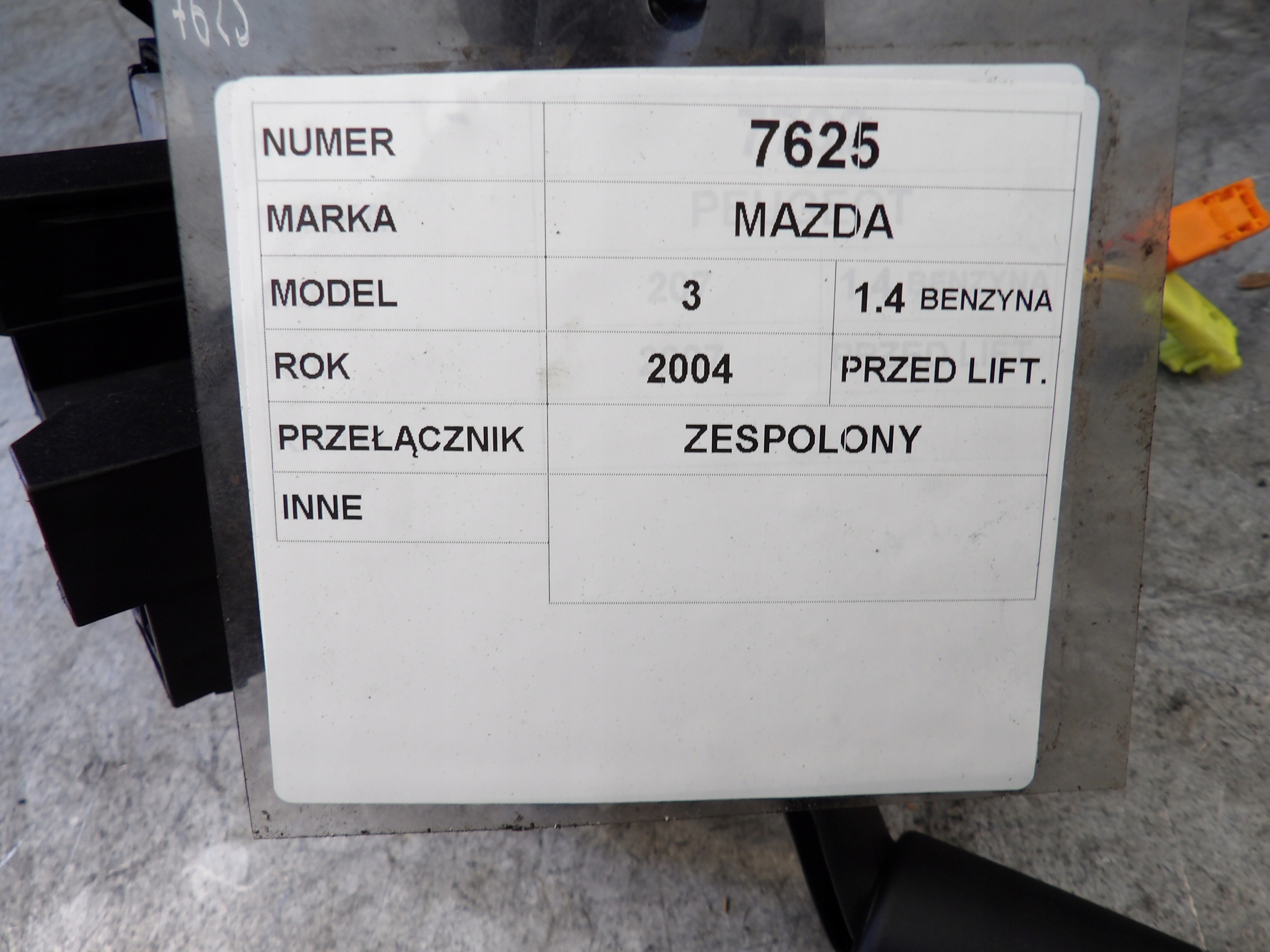 Mazda 3 DEVIO LUCI TERGICRISTALLO TERGI 1,4B