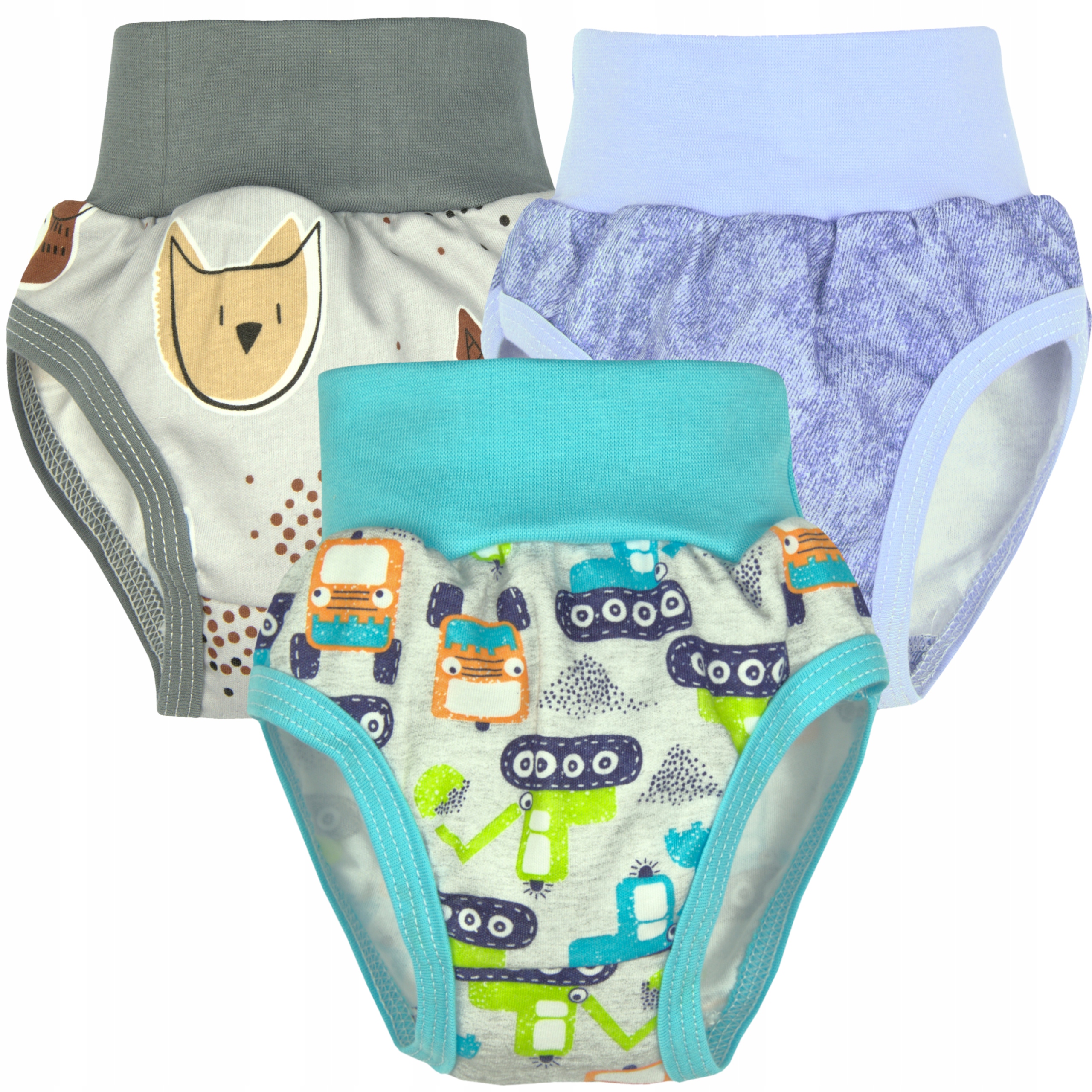 

3-PAK Majtek majtki Na Pieluszkę chłopięce 80-86