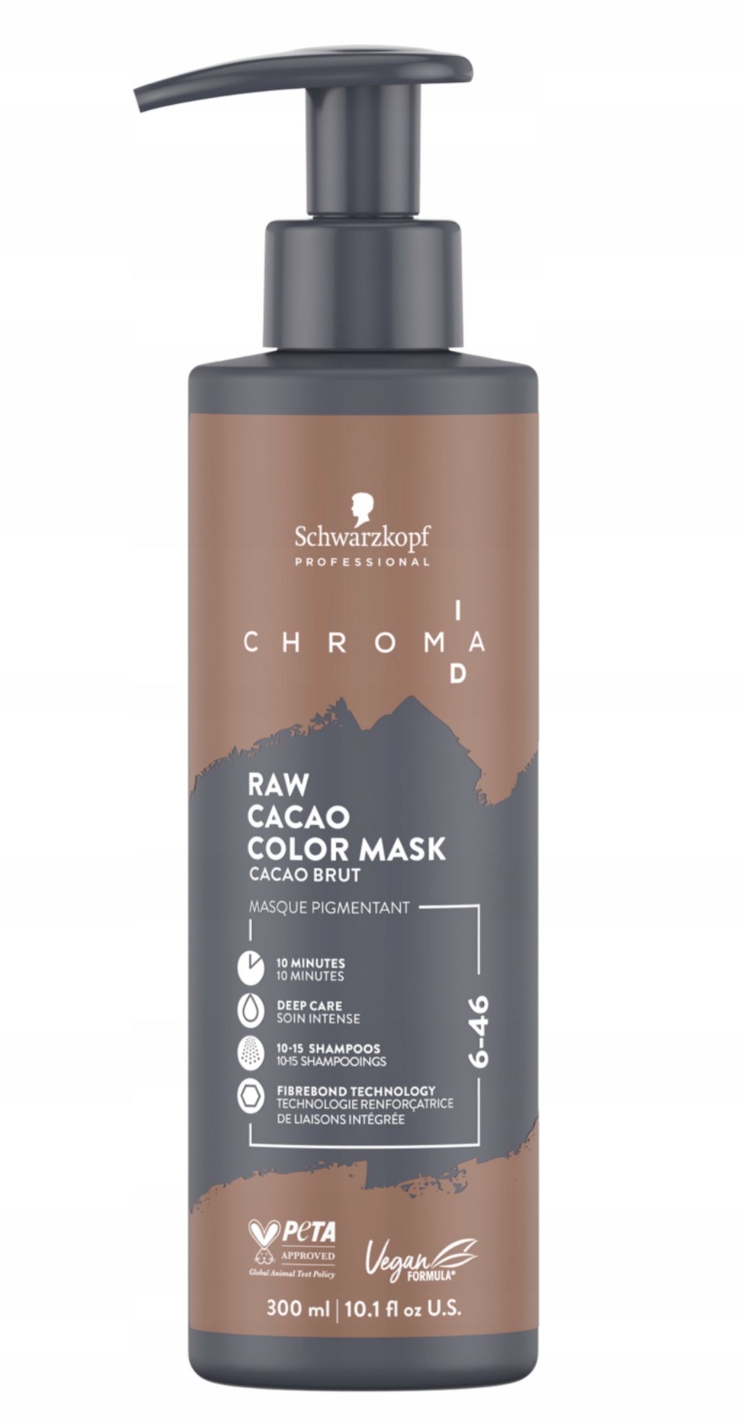 Schwarzkopf Chroma ID Raw Cacao barvicí maska na vlasy hnědá 300 ml