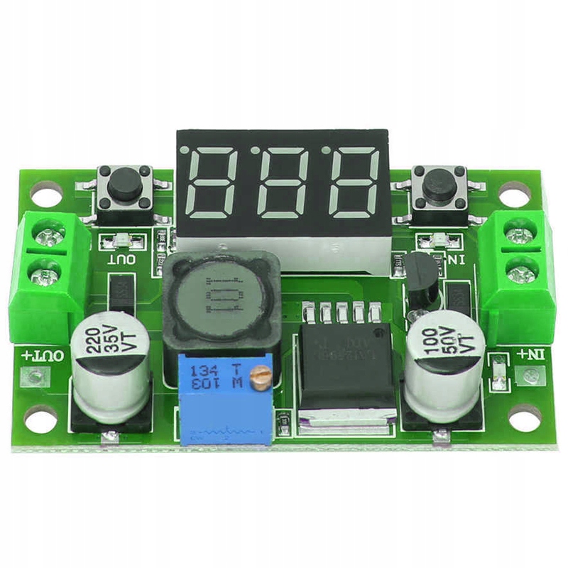 Przetwornica LM2596 regulator napięcia LED woltomierz Waga produktu z opakowaniem jednostkowym 1 kg