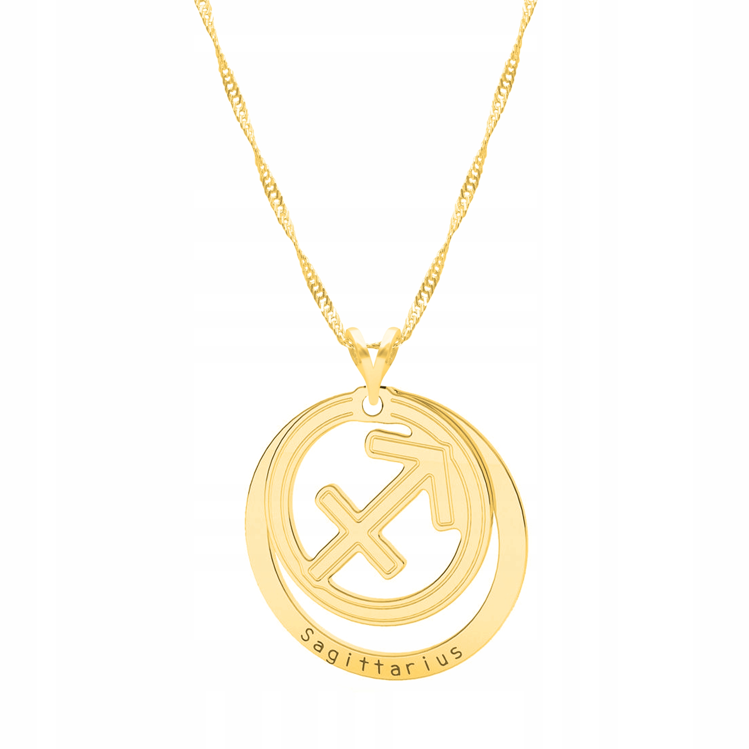 Řetízek zlatý náhrdelník 925 Střelec