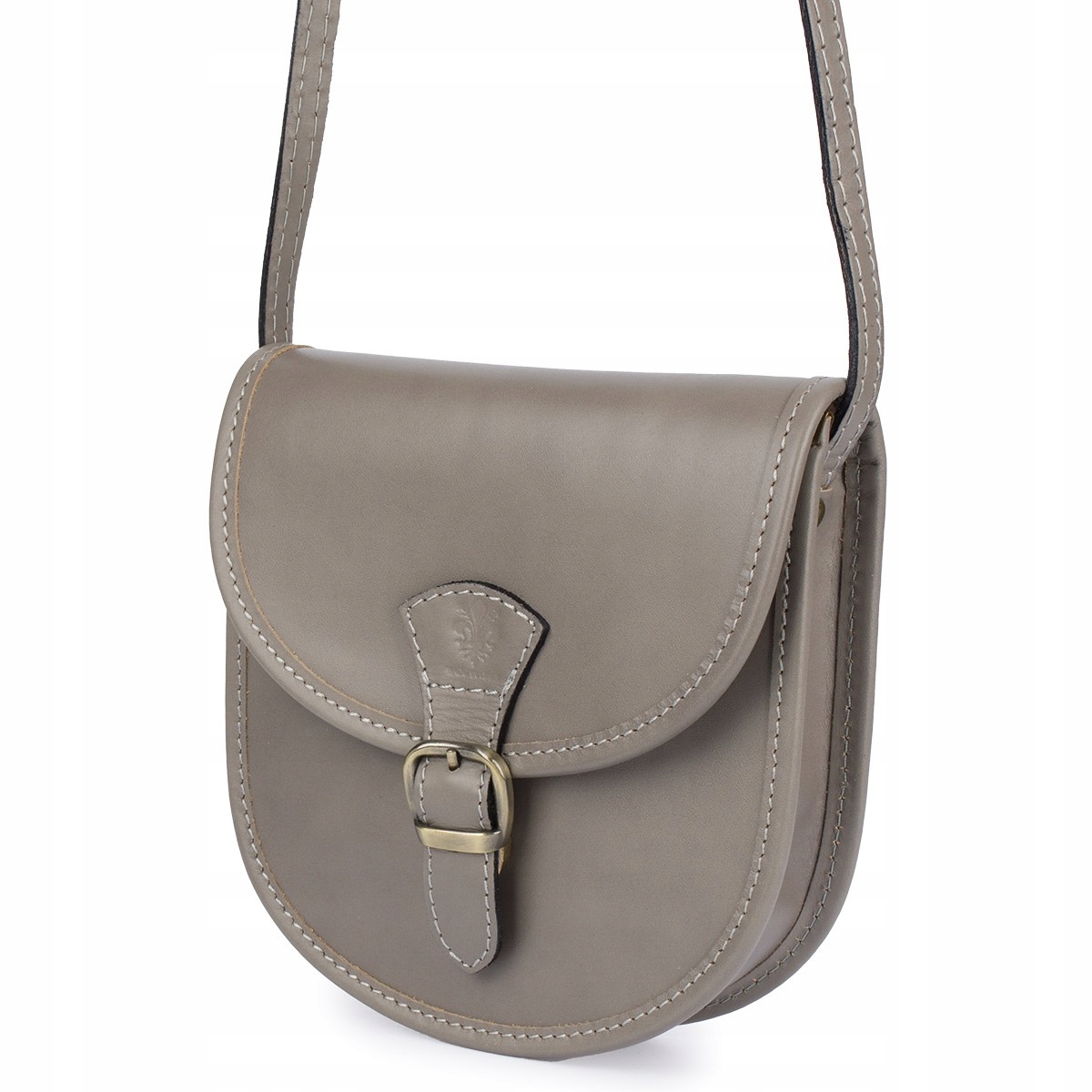 Taupe Beltimore Dámská kožená malá kabelka Přes Rameno podkova