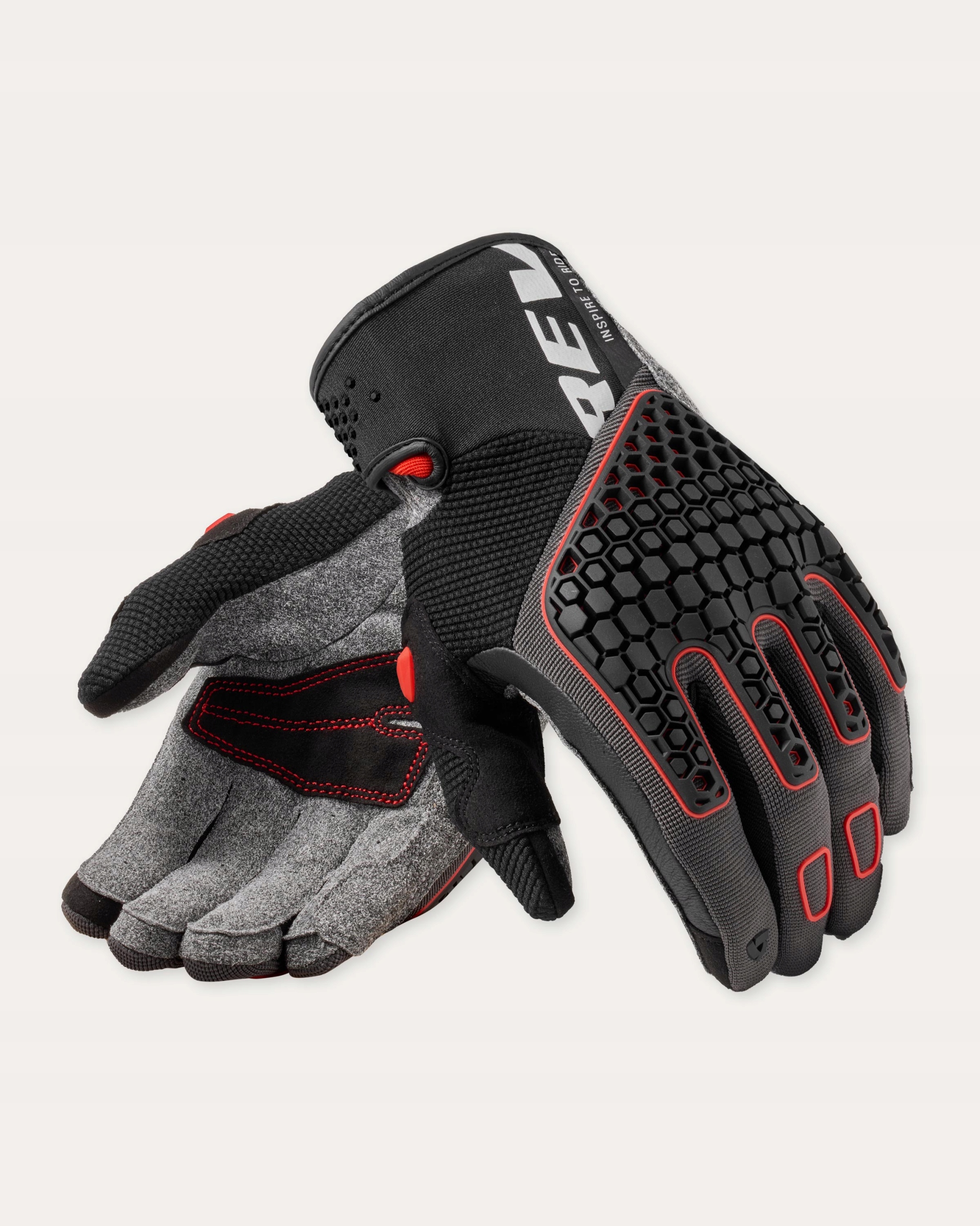 Rev'it Mangrove 2 motocyklové rukavice Grey-Red veľ. M