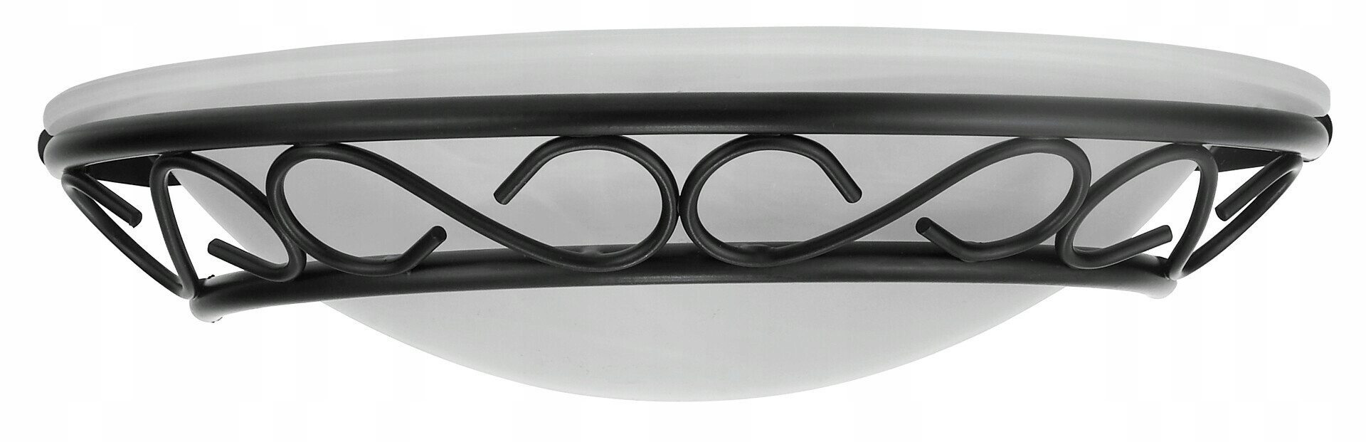 Rabalux Athen 3721 nástěnné svítidlo E14 černá, kov a alabastrové sklo 30cm