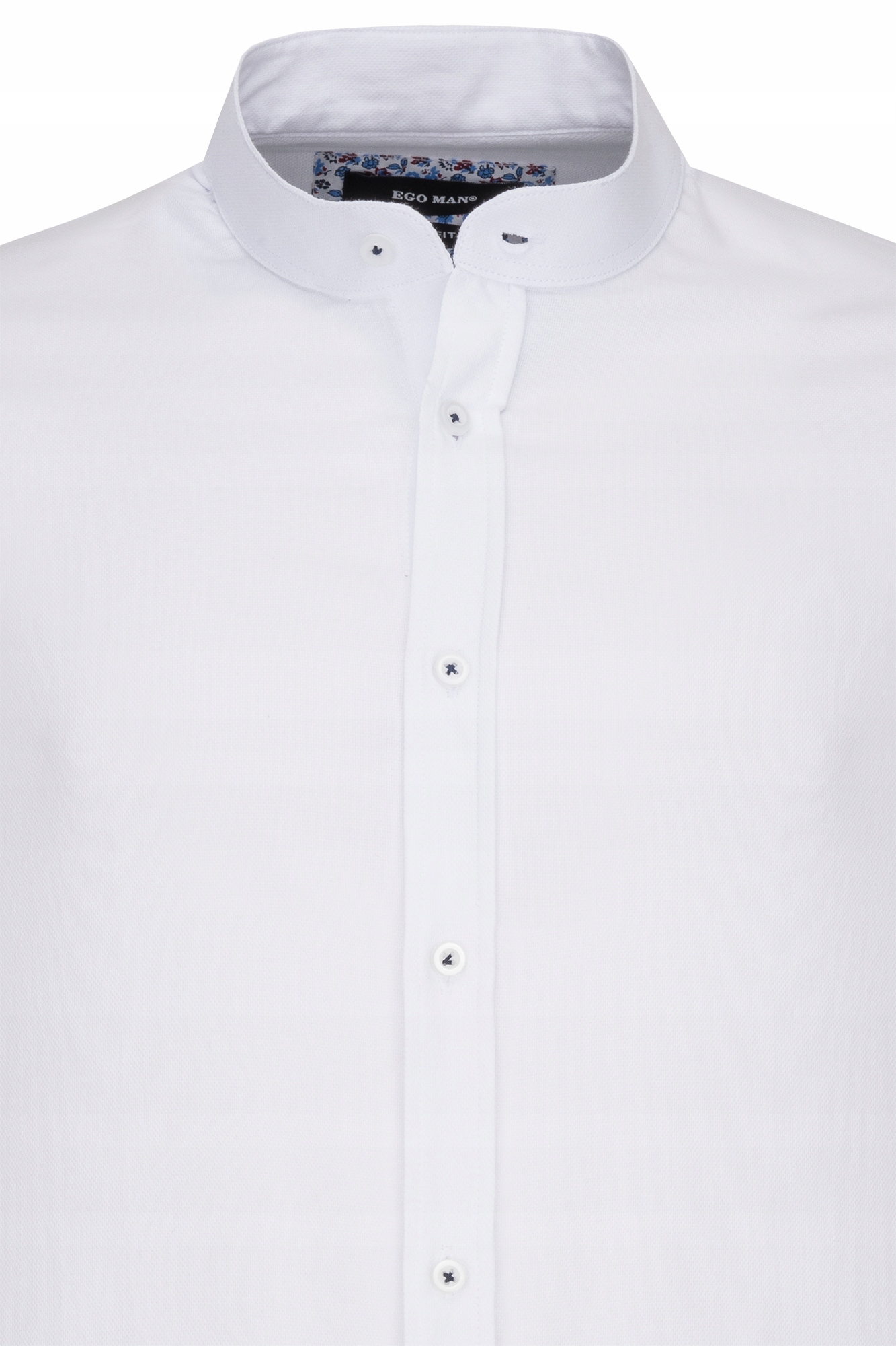 KOSZULA MĘSKA BIAŁA STÓJKA KLASYCZNA ELEGANCKA: M Rozmiar M