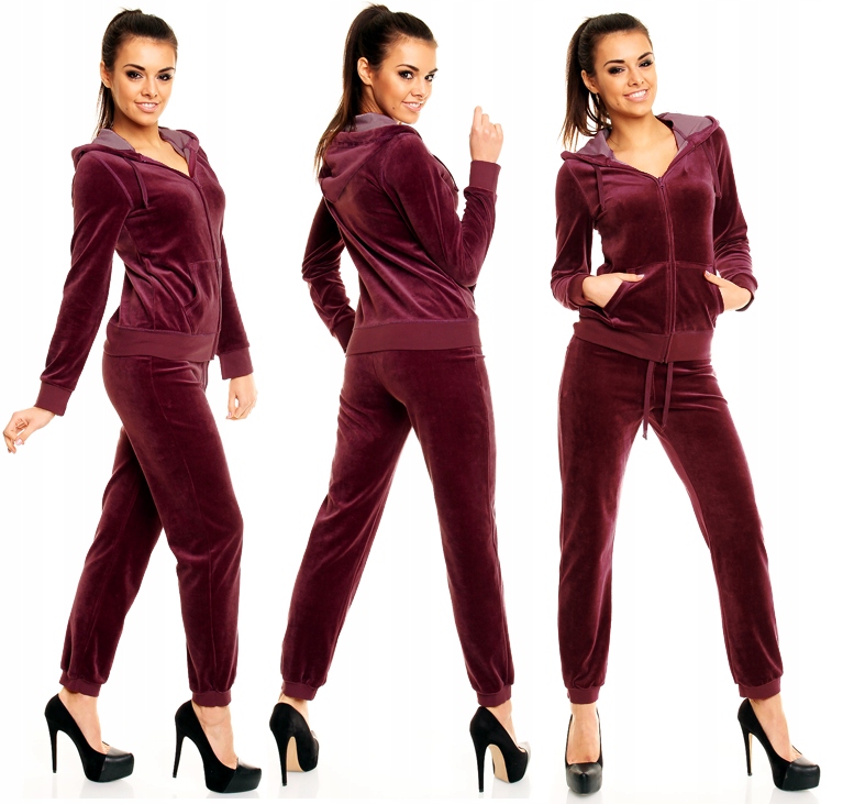 

Dresy Welurowe dres welurowy Bordo 4XL