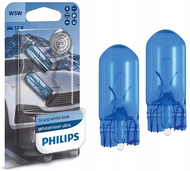 

Źarówki Philips W5W Whitevision Ultra 12V 5W 2szt.