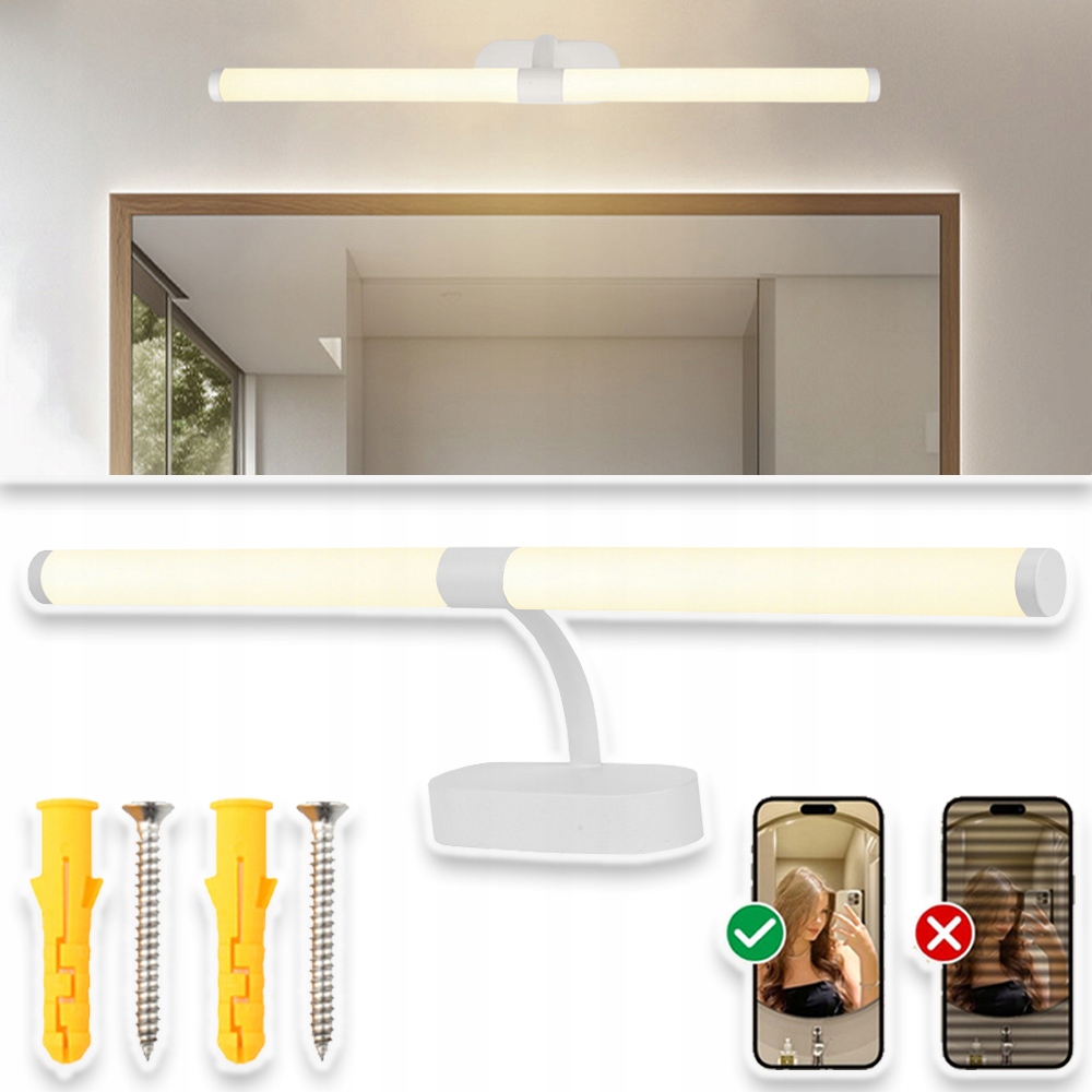 Koupelnová Led Nástěnná Lampa Nad Zrcadlo Pod Skříňku 12W 60CM Voděodolná