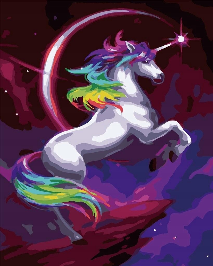 Malování Podle Čísel Noční Jednorožec 40X50CM