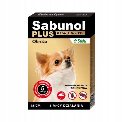 

Sabunol Plus obroża na pchły kleszcze dla psa 35cm